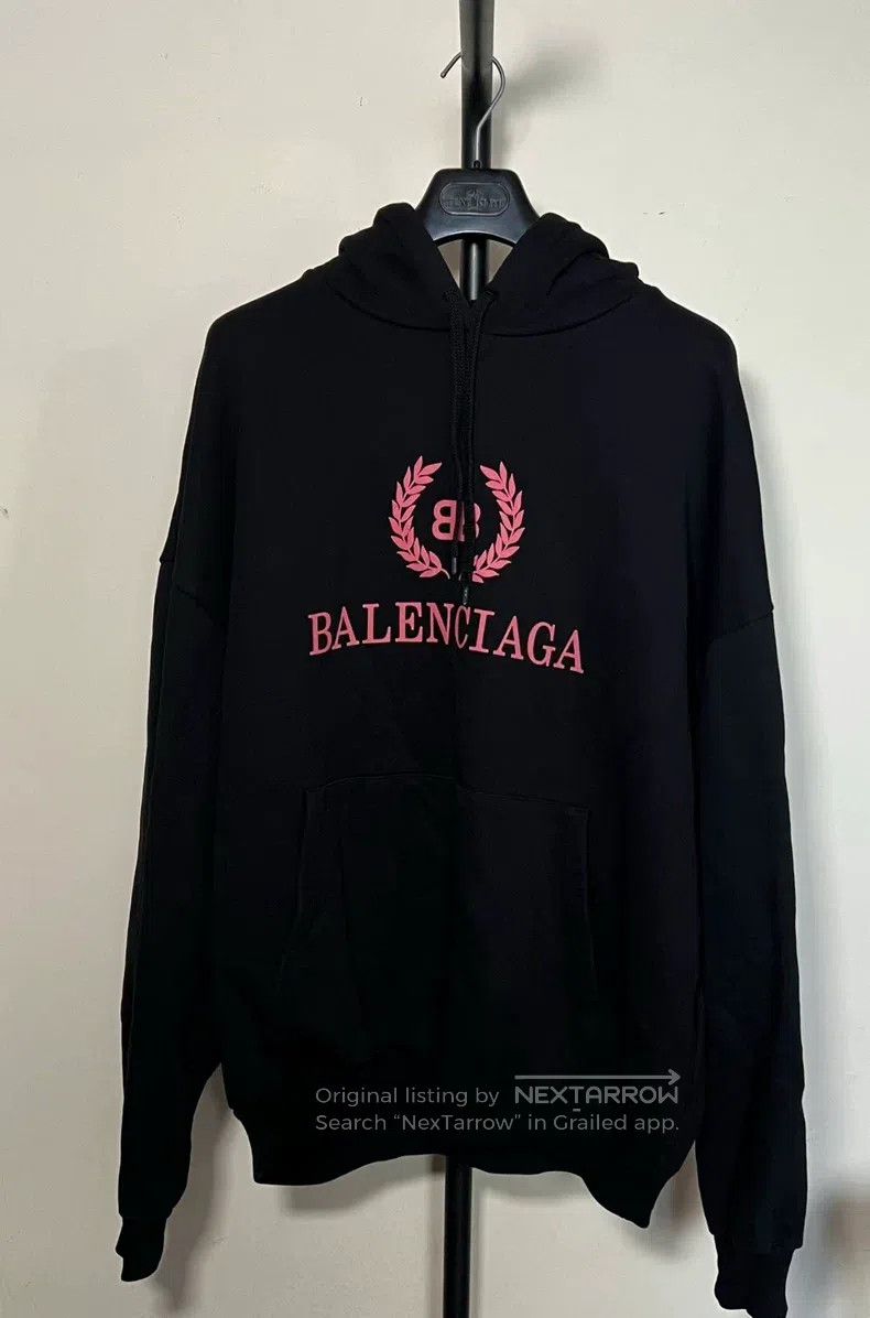 Balenciaga Black and white wheat ear logo letter hoodie
