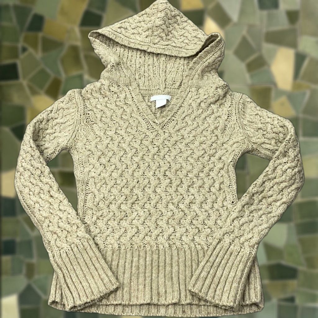 Vintage Kenji Hoodie Sweater Womens Medium Beige Wool Alpaca Blend Size M / US 6-8 / IT 42-44 - 1 Thumbnail