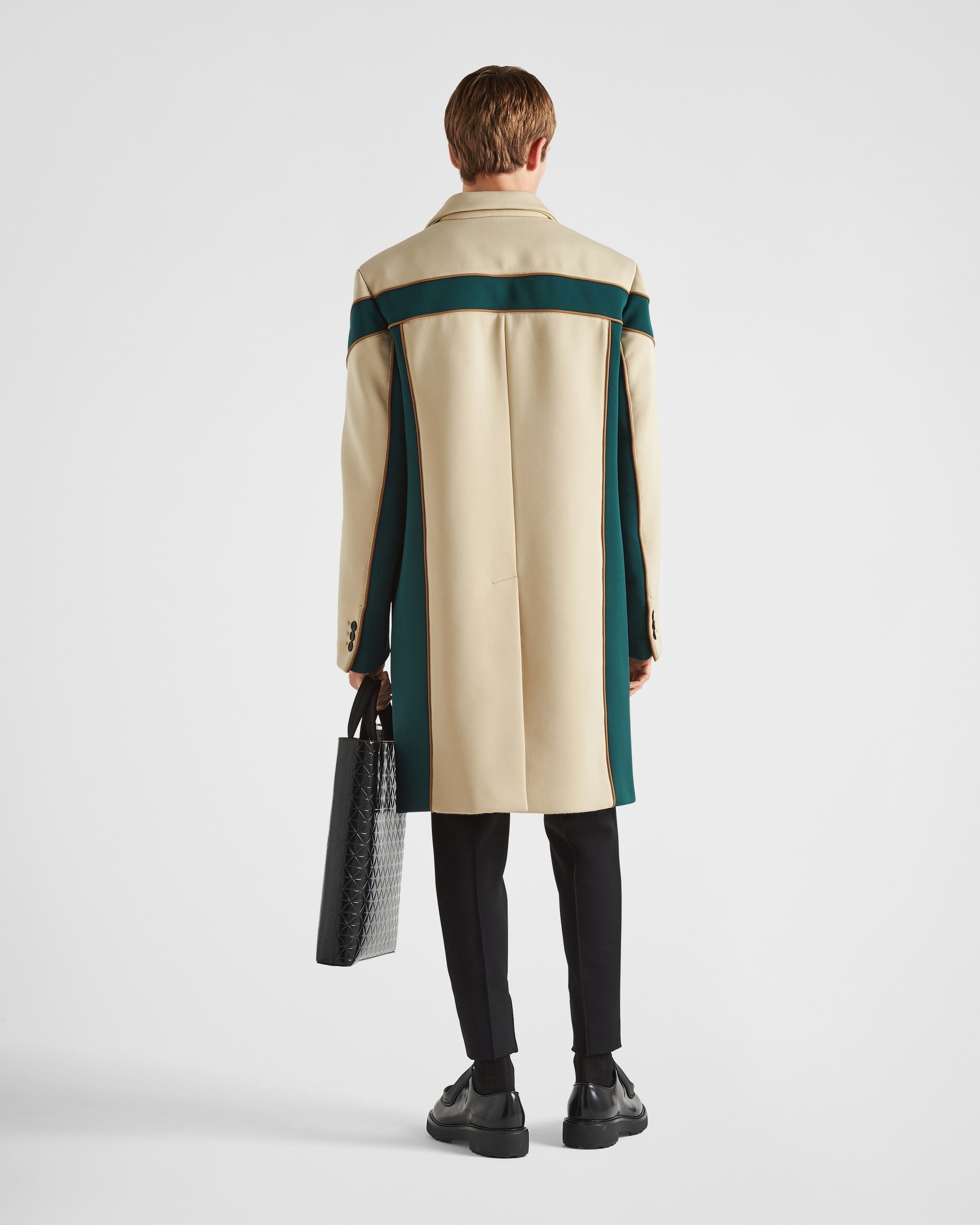 Prada o1mt1gz0225 Technical Fabric Coat in Beige/Green Size US S / EU 44-46 / 1 - 6 Thumbnail