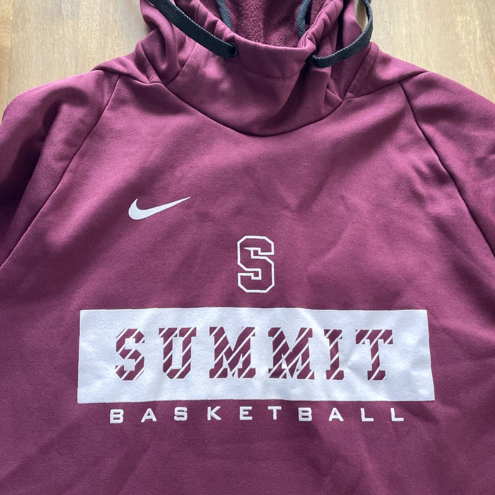 Nike Nike Summit Hoodie Mens S Maroon Pullover Basketball Sweatshirt Size US S / EU 44-46 / 1 - 4 Thumbnail