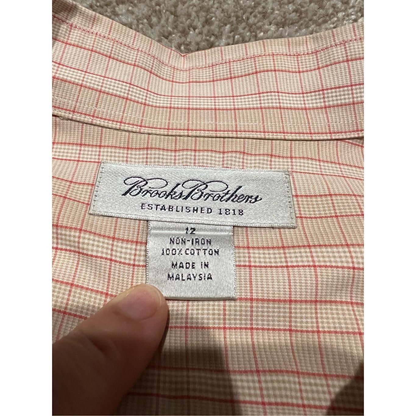 Brooks Brothers Brooks Brothers women button up shirt blouse top cream/red c Size XL / US 12-14 / IT 48-50 - 2 Thumbnail