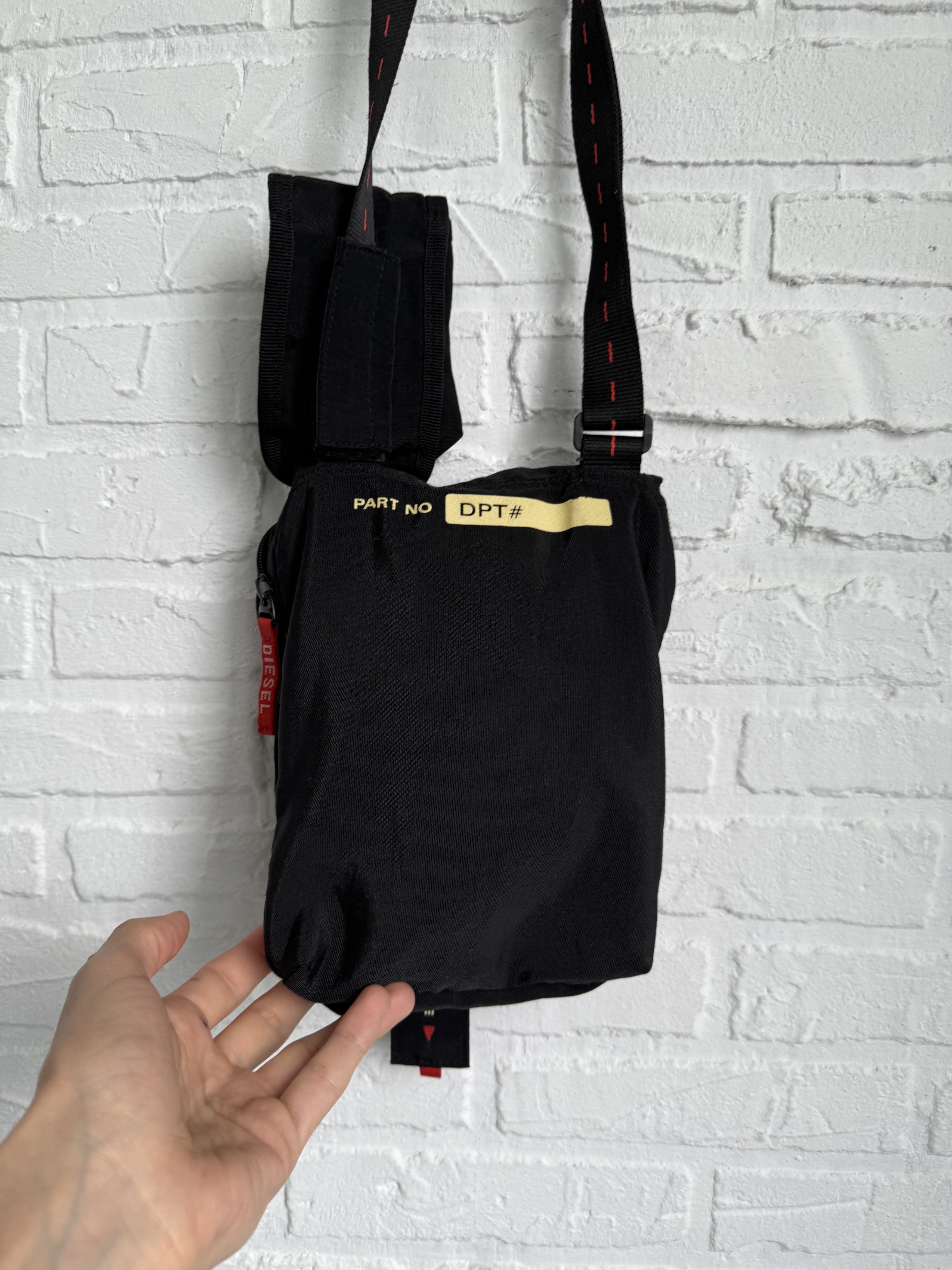 Diesel × Vintage RARE 2000s Diesel Dparat crossbody messenger bag Size ONE SIZE - 11 Thumbnail