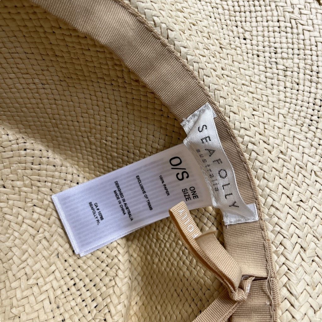 Other Seafolly Sundown Boater Hat in Natural Size ONE SIZE - 10 Thumbnail