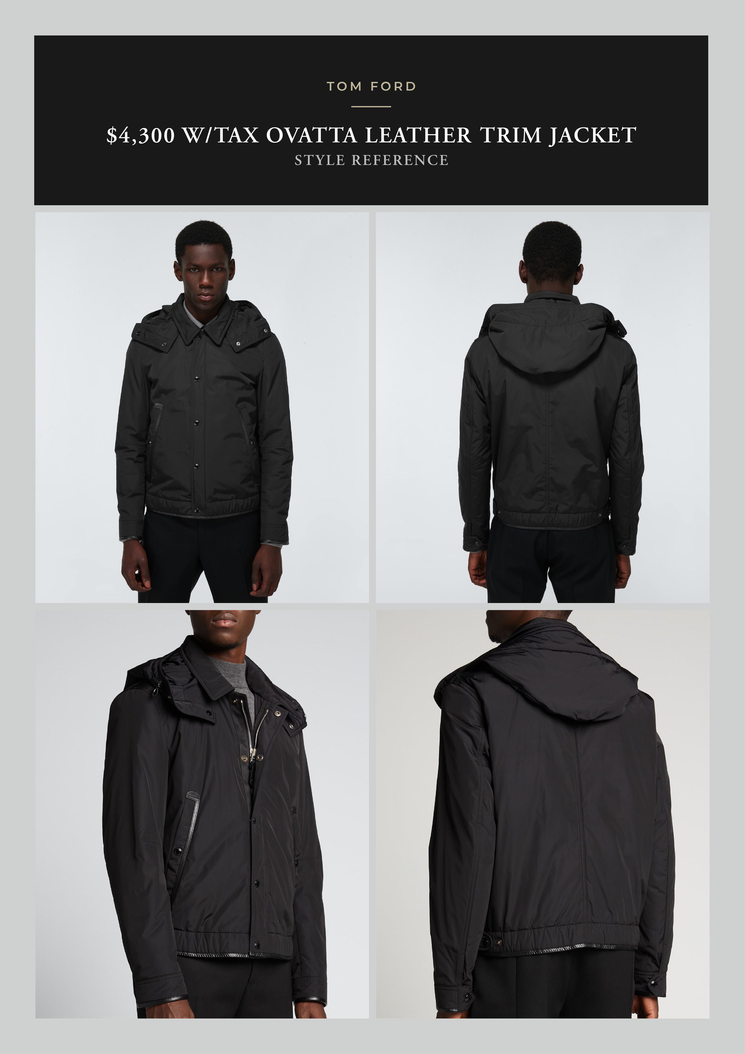 Tom Ford Fits 52, Best Dressed $4,300 w/tax Ovatta Leather Accents Size US XL / EU 56 / 4 - 5 Thumbnail