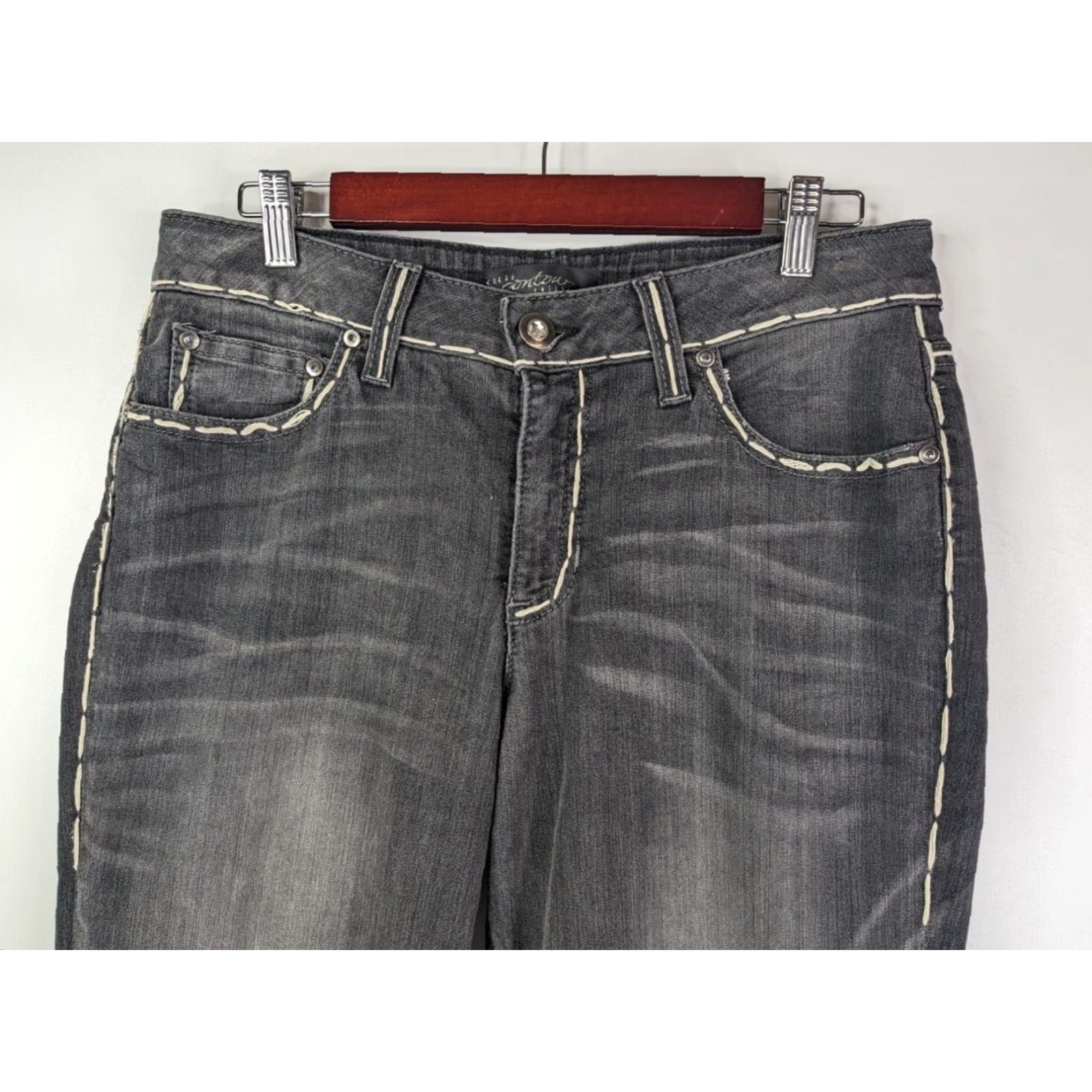 Vintage Cache Contour Collection Jeans Woman Grey Bootcut Size 10 Size 32" / US 10 / IT 46 - 2 Thumbnail