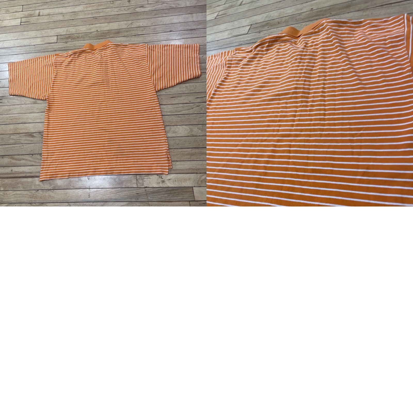 Southpole SOUTHPOLE Polo Shirt Men's 2XL Orange Stripe Stretch Knit Y2K Streetwear Short Sleeve Collared Polo Shirt Size US XXL / EU 58 / 5 - 11 Thumbnail