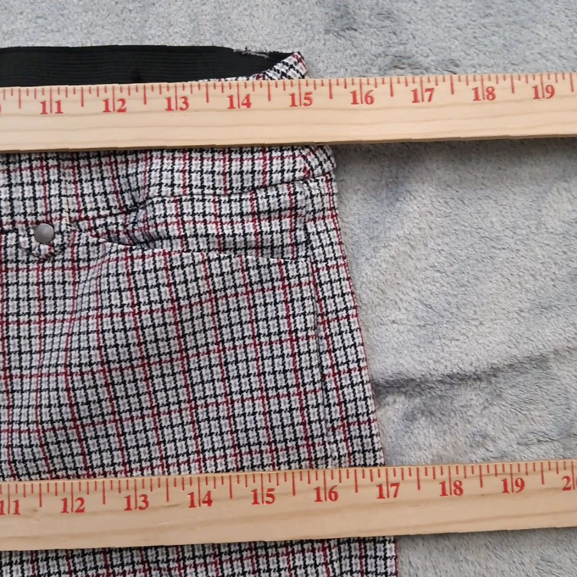 Vintage Maurices Ankle Pants Womens Medium Purple Plaid Pull On Skinny 30x27 Mid Rise Pants Size 32" / US 10 / IT 46 - 2 Thumbnail