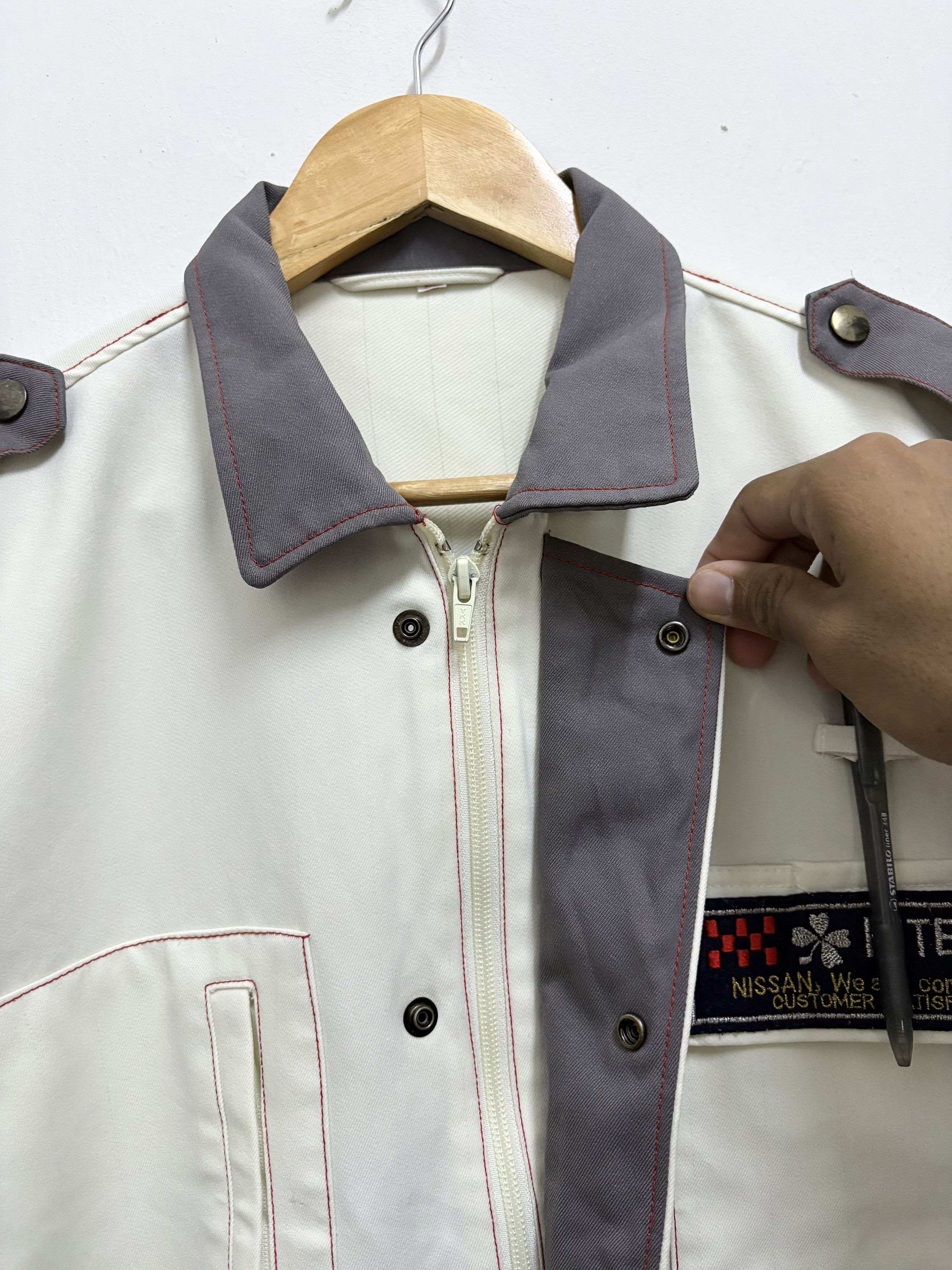 Japanese Brand × Vintage Vintage 90's Nissan Work Wear Retro " Staff " Lights Jacket Size US L / EU 52-54 / 3 - 8 Thumbnail