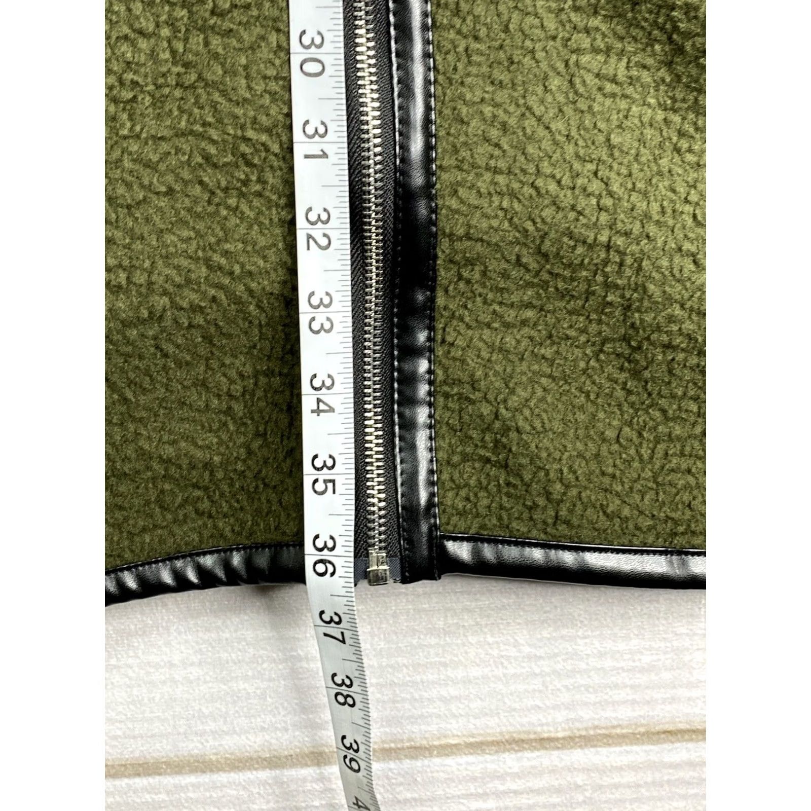 Vintage Pretty Garden Jacket Womens L Green Fleece Sherpa Hooded Long Zip Winter Coat Modern Piping Casual Mens? Women Size L / US 10 / IT 46 - 5 Thumbnail
