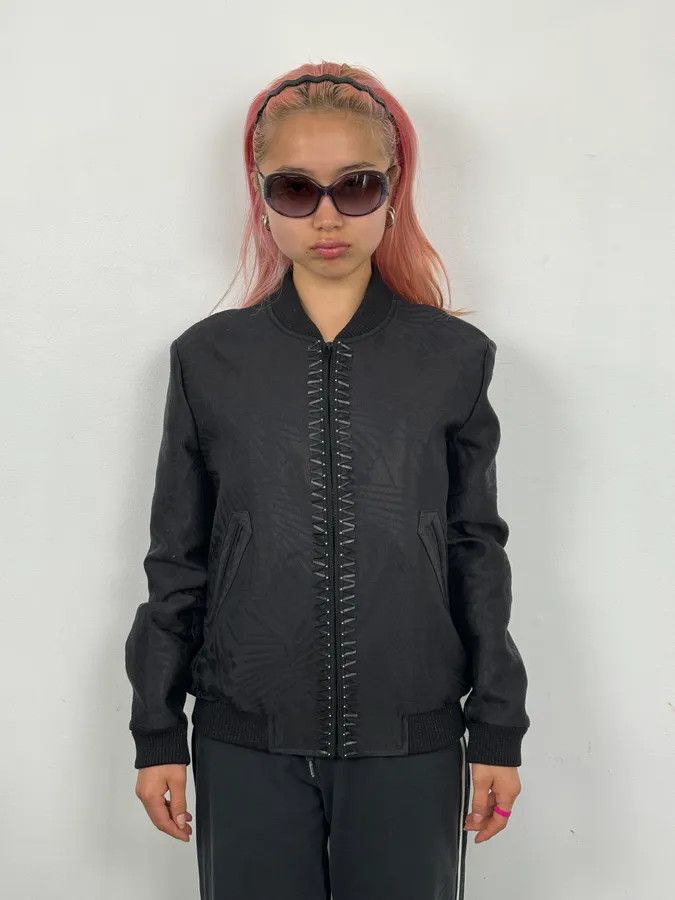 Saint Laurent Paris SS2021 Saint Laurent Black Nylon Ruched Zip Bomber Jacket Size XS / US 0-2 / IT 36-38 - 2 Thumbnail