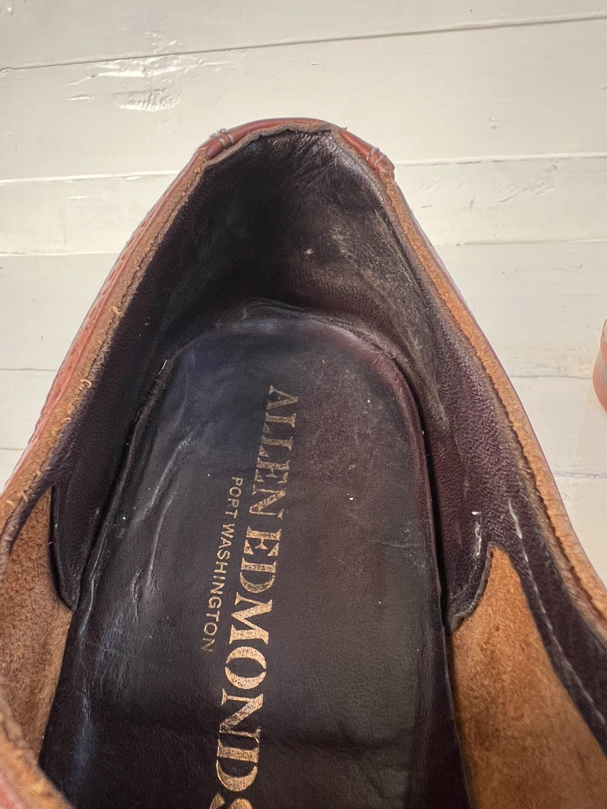 Allen Edmonds Allen Edmonds "STRANDMOK” Cap-Toe Oxfords Tan Dainite Sole Size US 10.5 / EU 43-44 - 15 Thumbnail