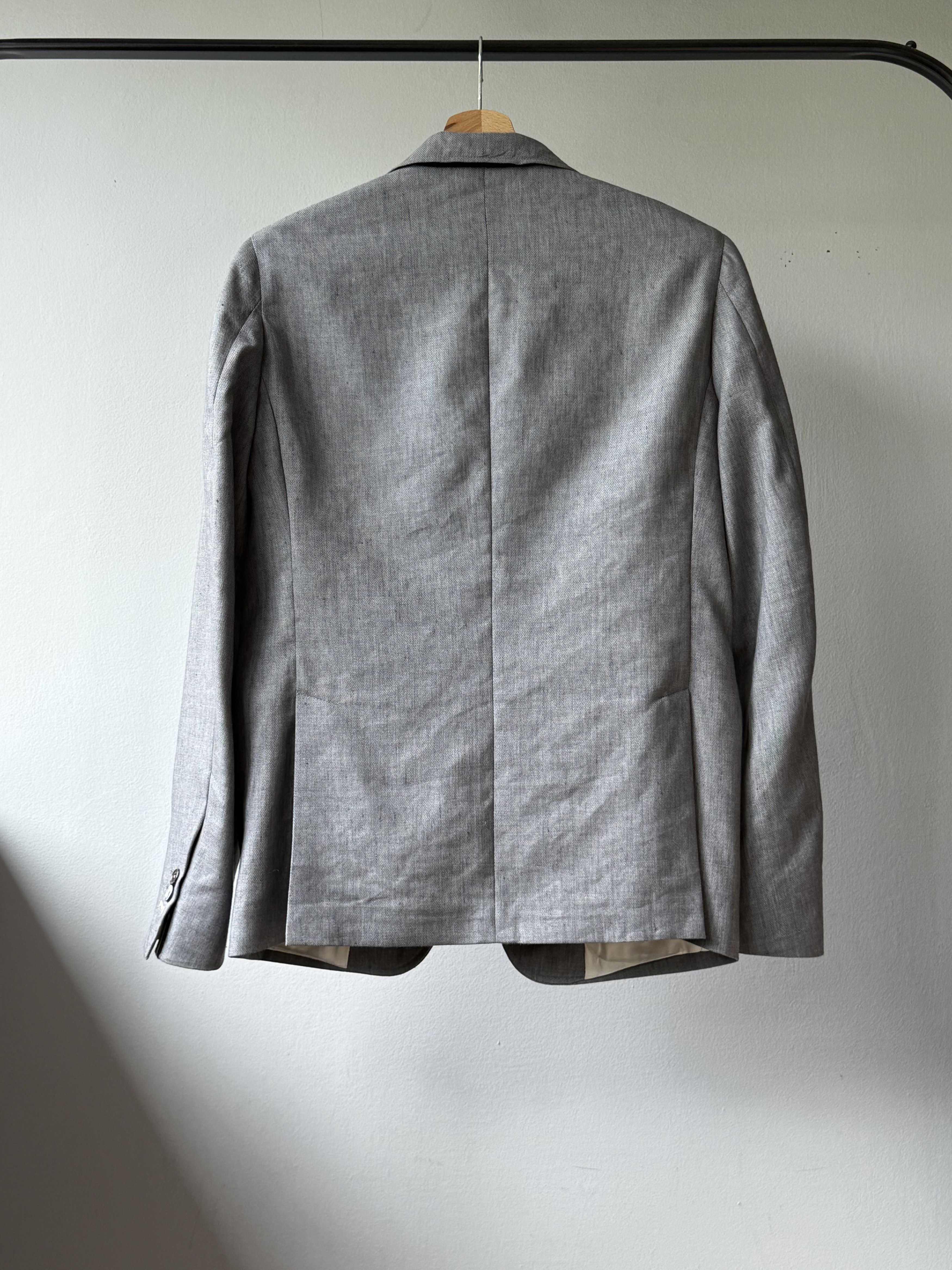 Gant Rugger Gant Rugger Linen/Wool Grey Melange Sport Blazer Coat Jacket Size 44R - 2 Thumbnail