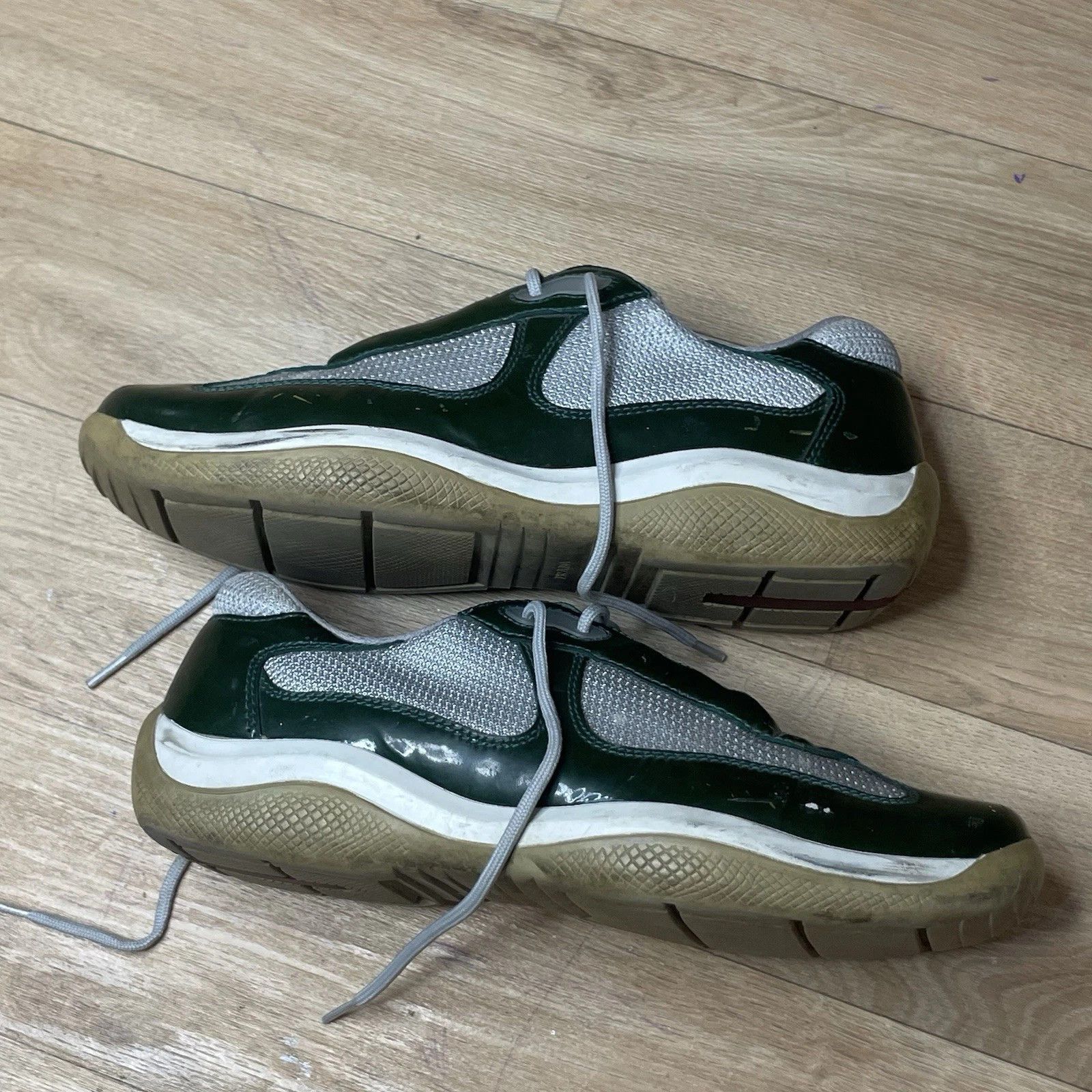Prada Prada America's Cup Linea Rossa green Patent Leather Mesh Size US 8 / IT 38 - 7 Thumbnail