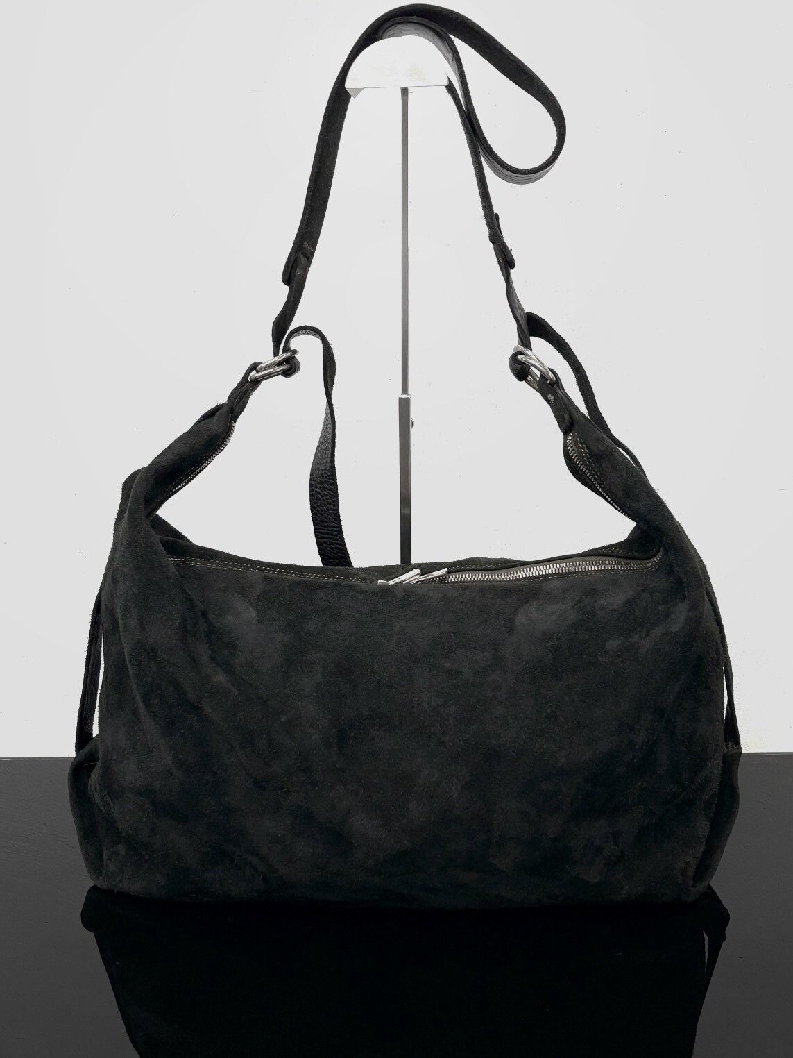 GUIDI Q15 Suede Horse Leather Crossbody Bag