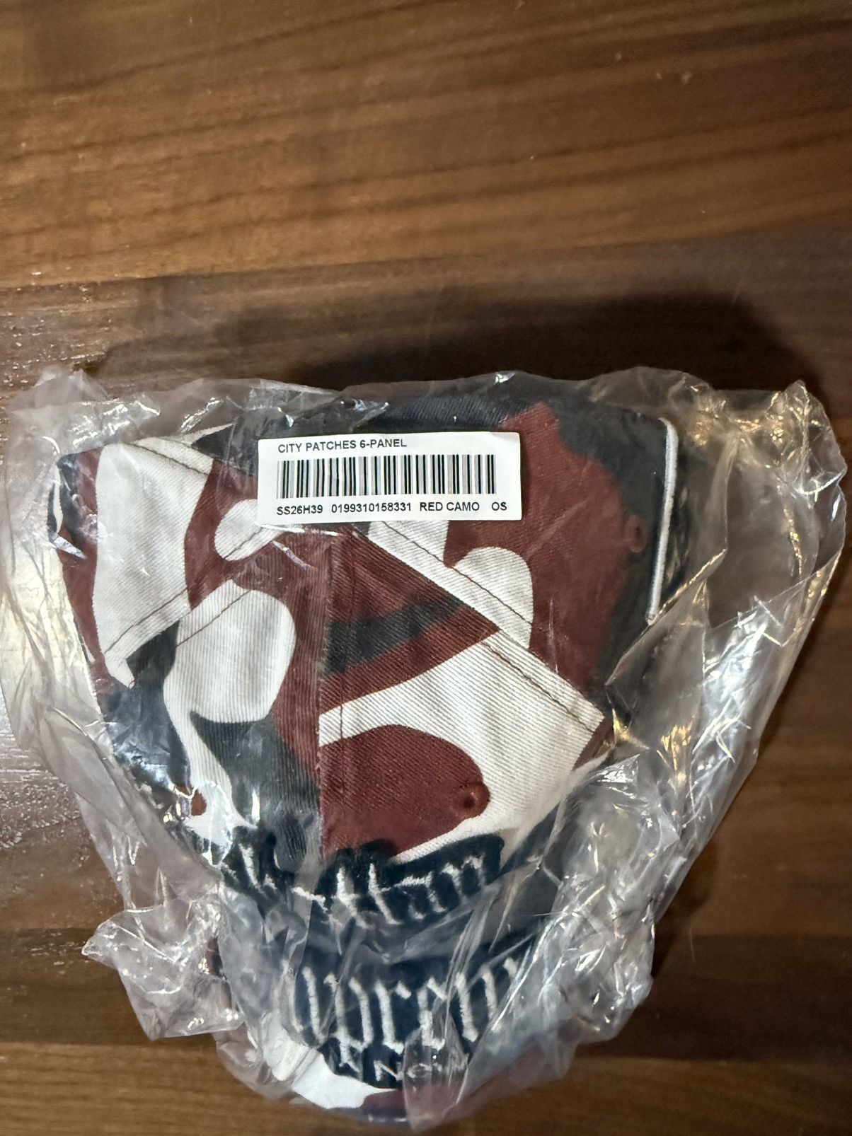 Supreme Supreme City Patches 6-Panel Logo Red Camo Hat Adjustable Size ONE SIZE - 6 Thumbnail