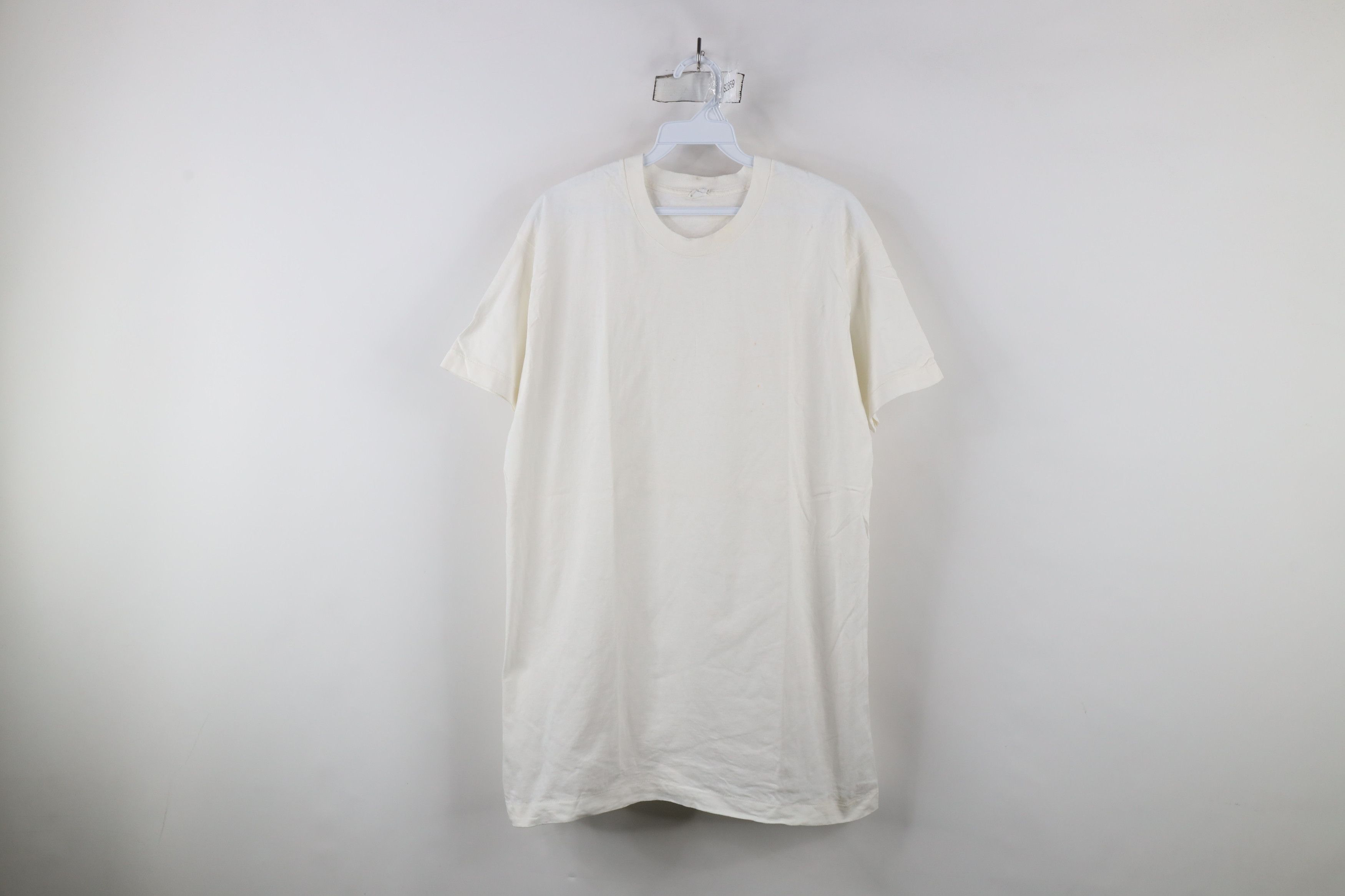 Vintage Vintage 90s Streetwear Cotton Short Sleeve T-Shirt White USA Size US XL / EU 56 / 4 - 1 Thumbnail