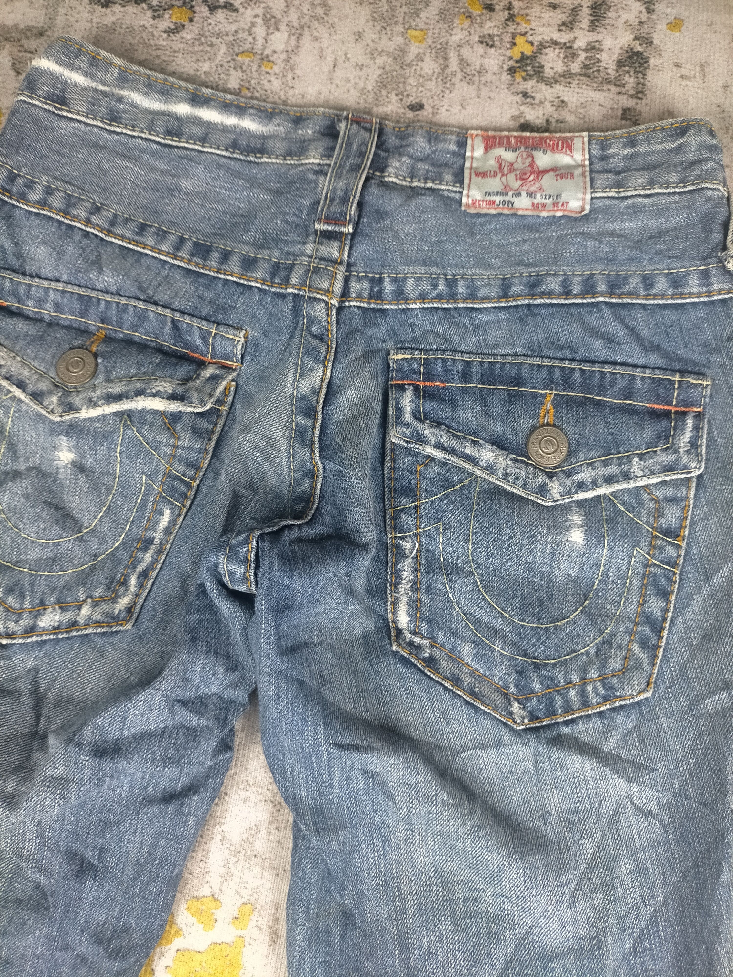 Tornado Mart 🔥90s Flared Vintage True Religion Ripped Jeans Size 26" / US 2 / IT 38 - 5 Thumbnail