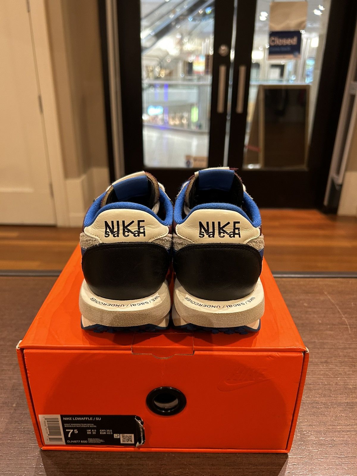 Nike × Sacai × Undercover Nike LD Waffle sacai Undercover Night Maroon Team Royal Size US 7.5 / EU 40-41 - 4 Thumbnail