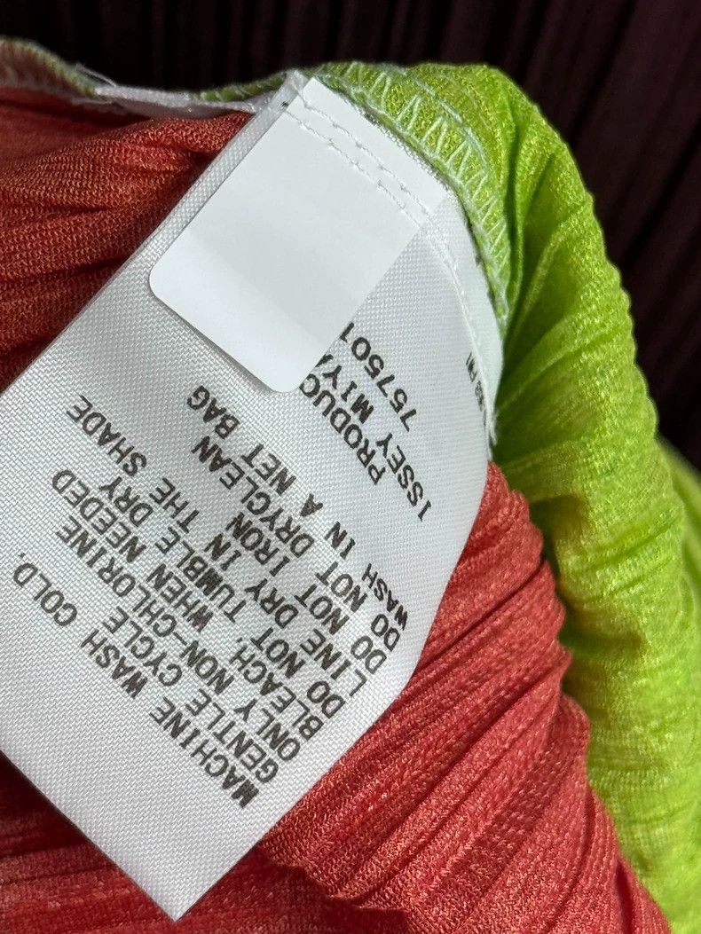 Issey Miyake Issey Miyake size:5 Pink and green color-blocked pleated l Size M / US 6-8 / IT 42-44 - 4 Thumbnail