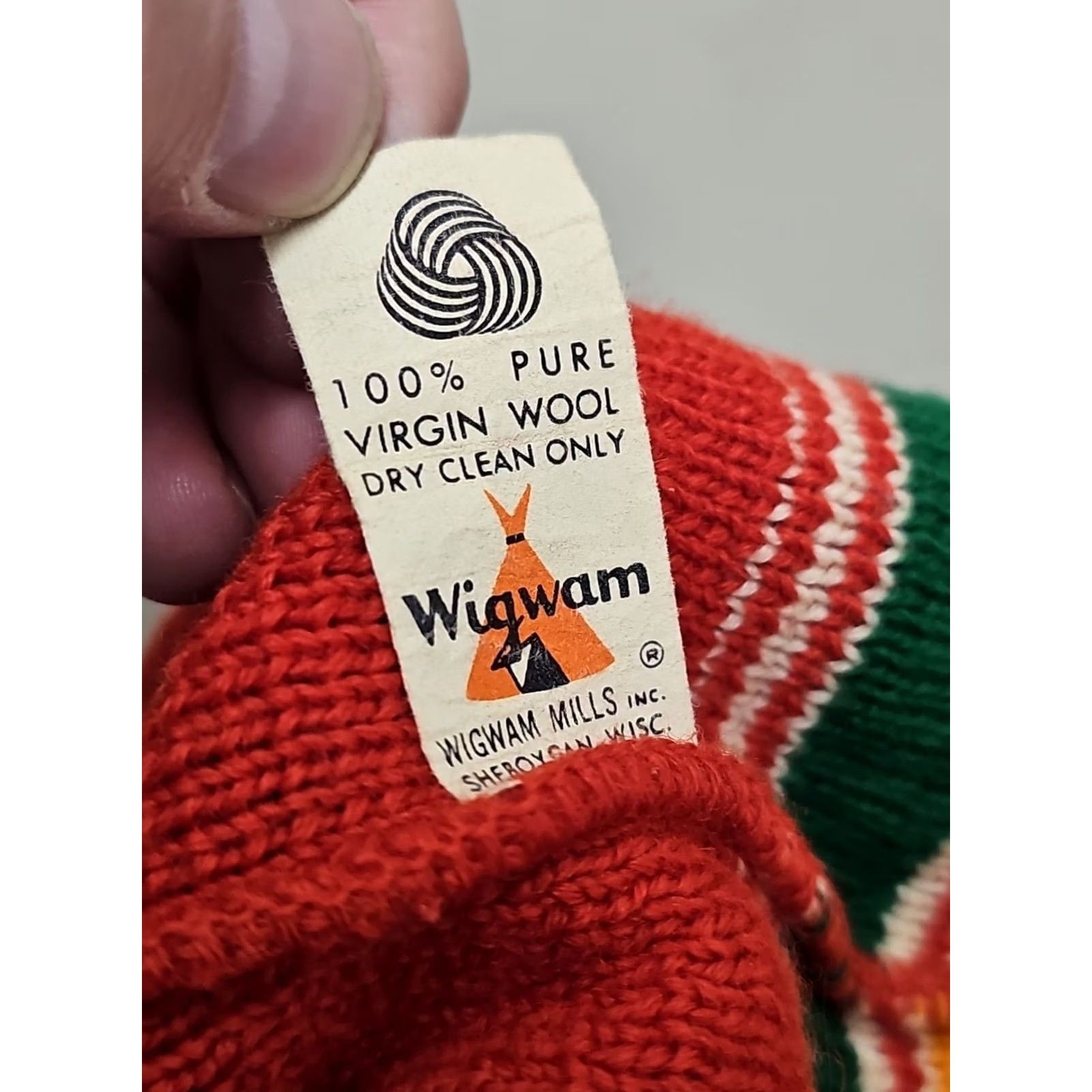 Vintage VINTAGE Wigwam Beanie Hat 100% Wool Geometric Multi Knit Unisex Adults One Size Ski Snowboarding Mens Womens Size ONE SIZE - 8 Thumbnail