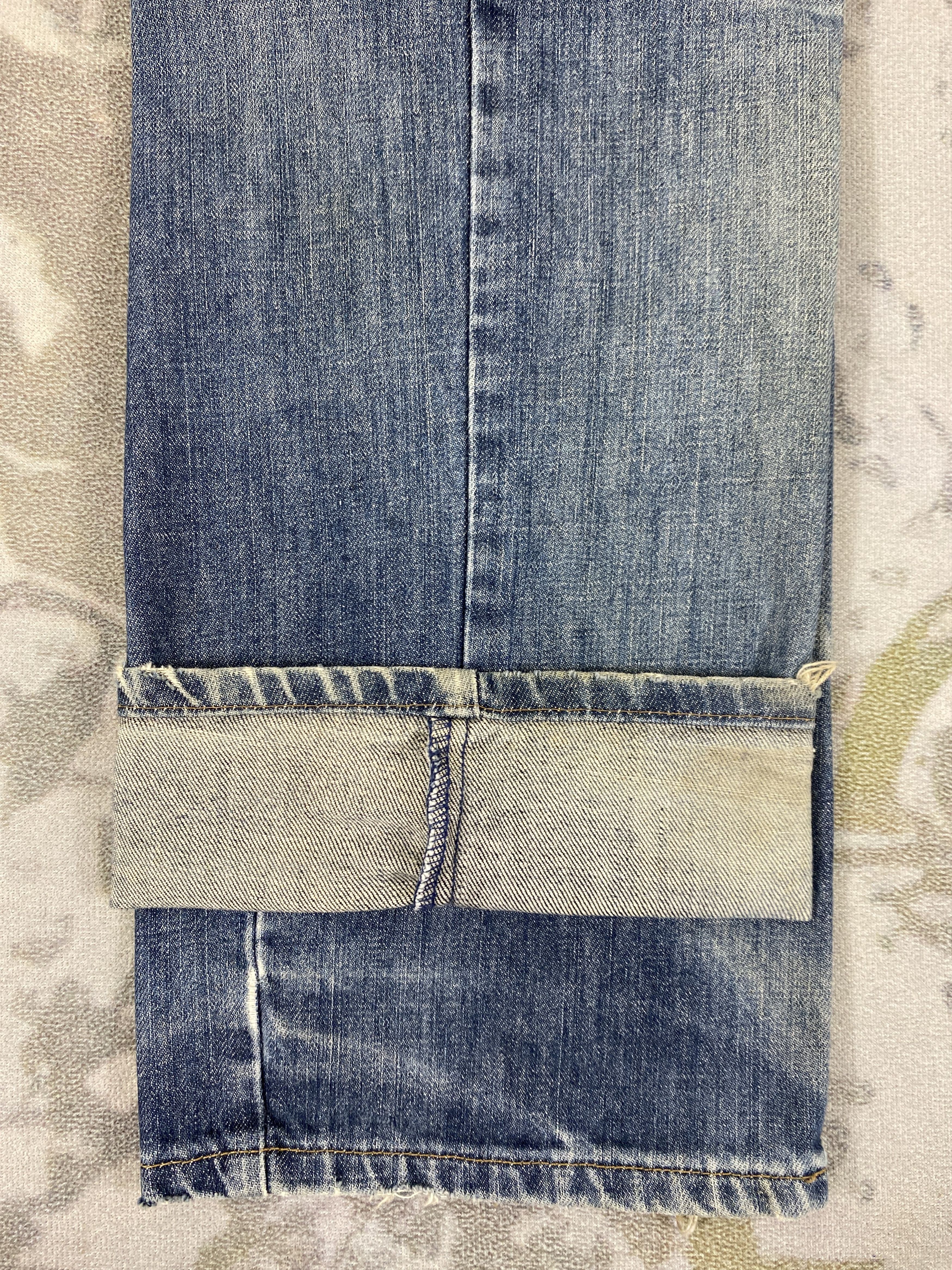 If Six Was Nine Distressed Blue Vintage Stussy Jeans 34x31.5 Denim- JN3555 Size US 34 / EU 50 - 12 Thumbnail