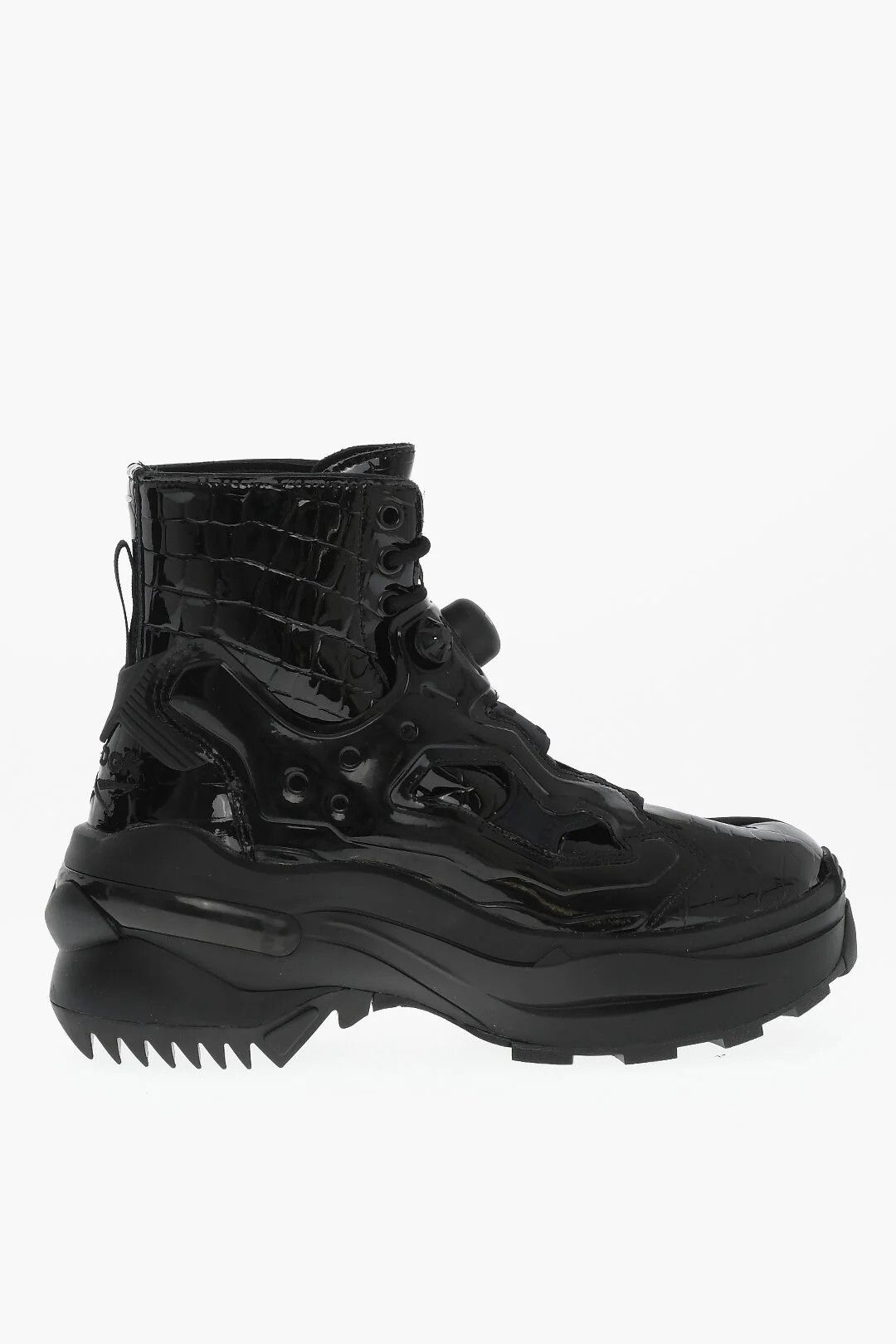 Maison Margiela og1mm0326 Lace-Up Tabi Boots in Black Size US 12 / EU 45 - 1 Thumbnail