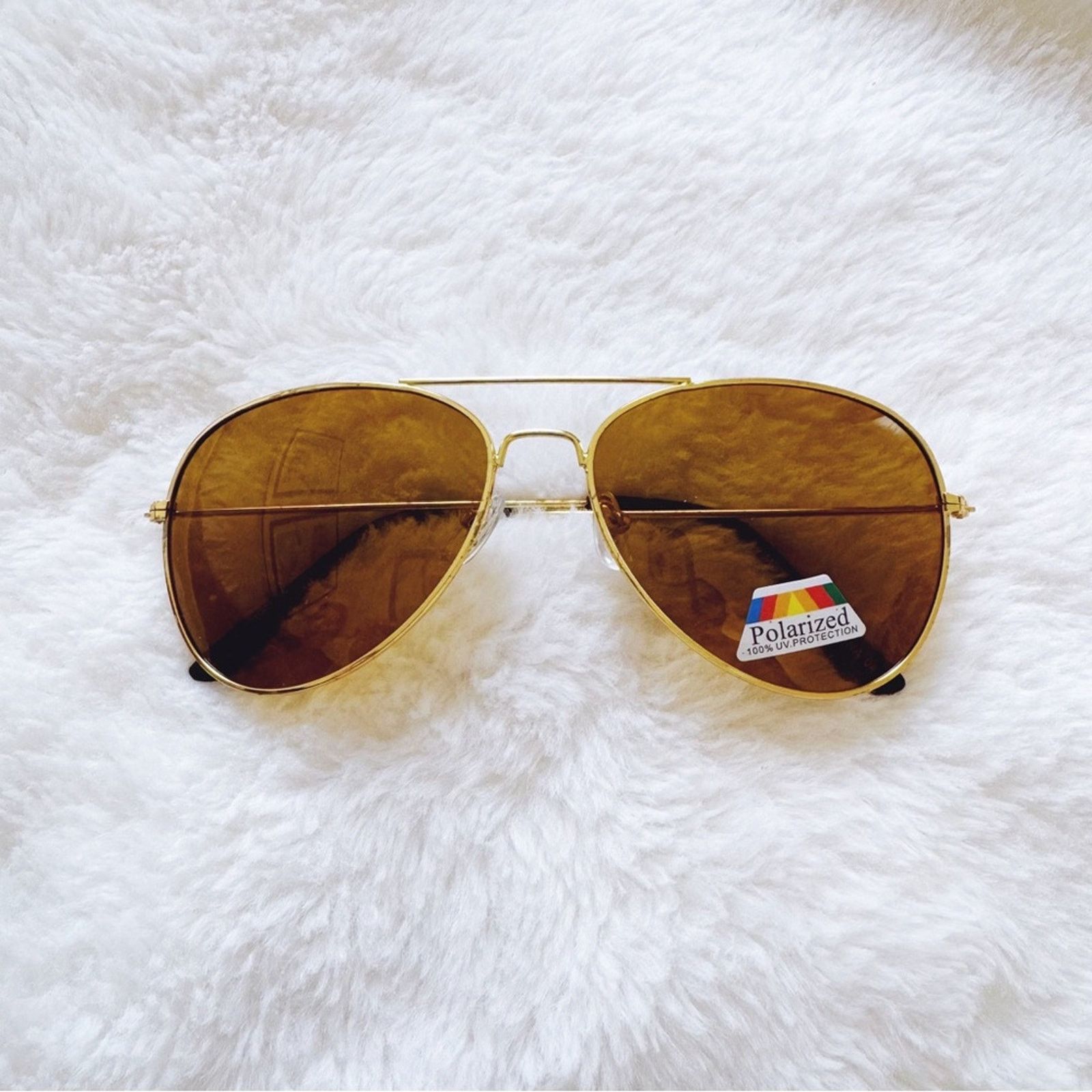 Other Edward Gold Polarized Aviator Classic Sunglasses Size ONE SIZE - 1 Thumbnail
