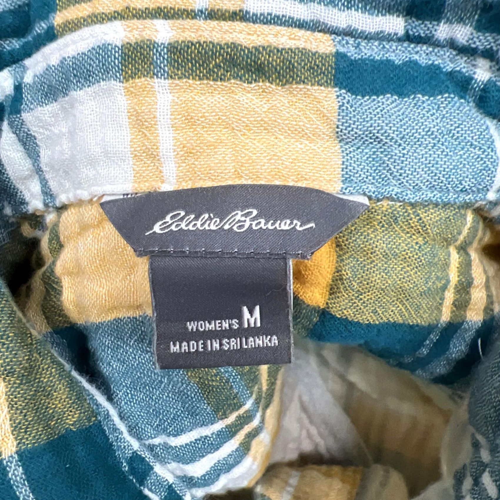 Eddie Bauer Eddie Bauer Shirt Womens M Yellow Plaid Button Long Sleeve Top Casual Outdoor Size M / US 6-8 / IT 42-44 - 3 Thumbnail