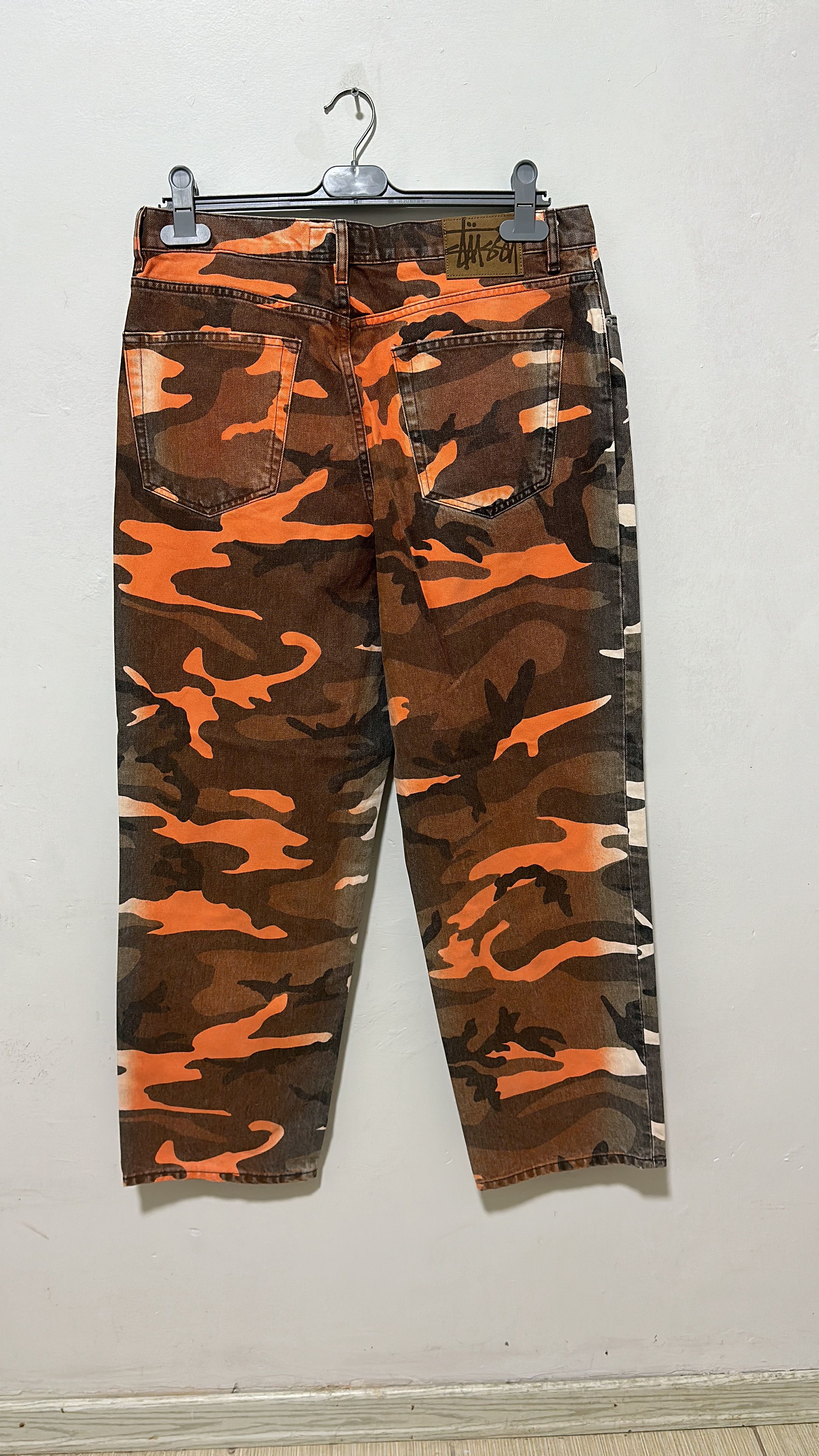 Stussy Stussy Spray Dye Big Ol Jean Orange Camo Size 32 Size US 32 / EU 48 - 2 Thumbnail