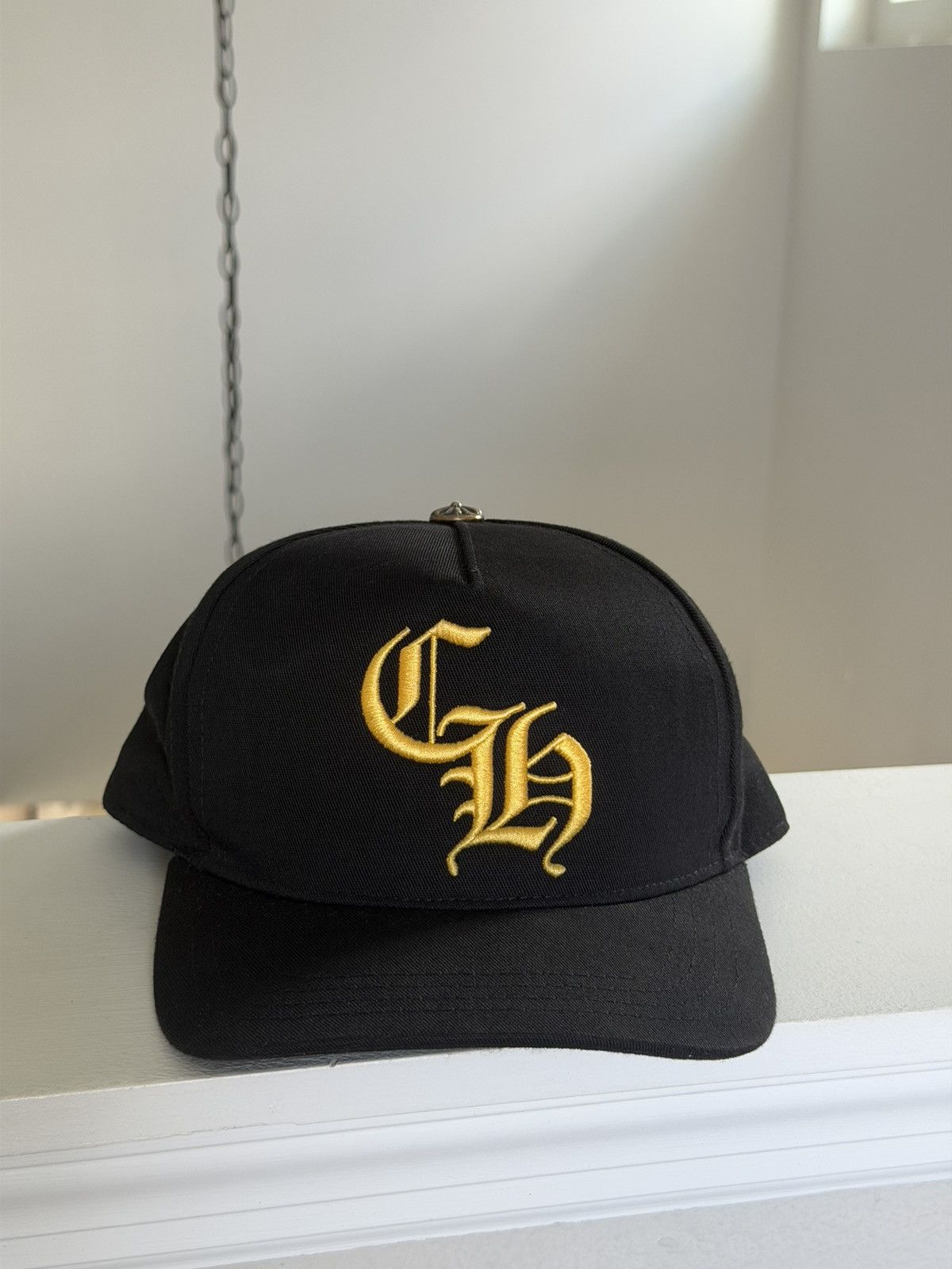 Chrome Hearts CHROME HEARTS CH Logo Baseball Hat Black Yellow