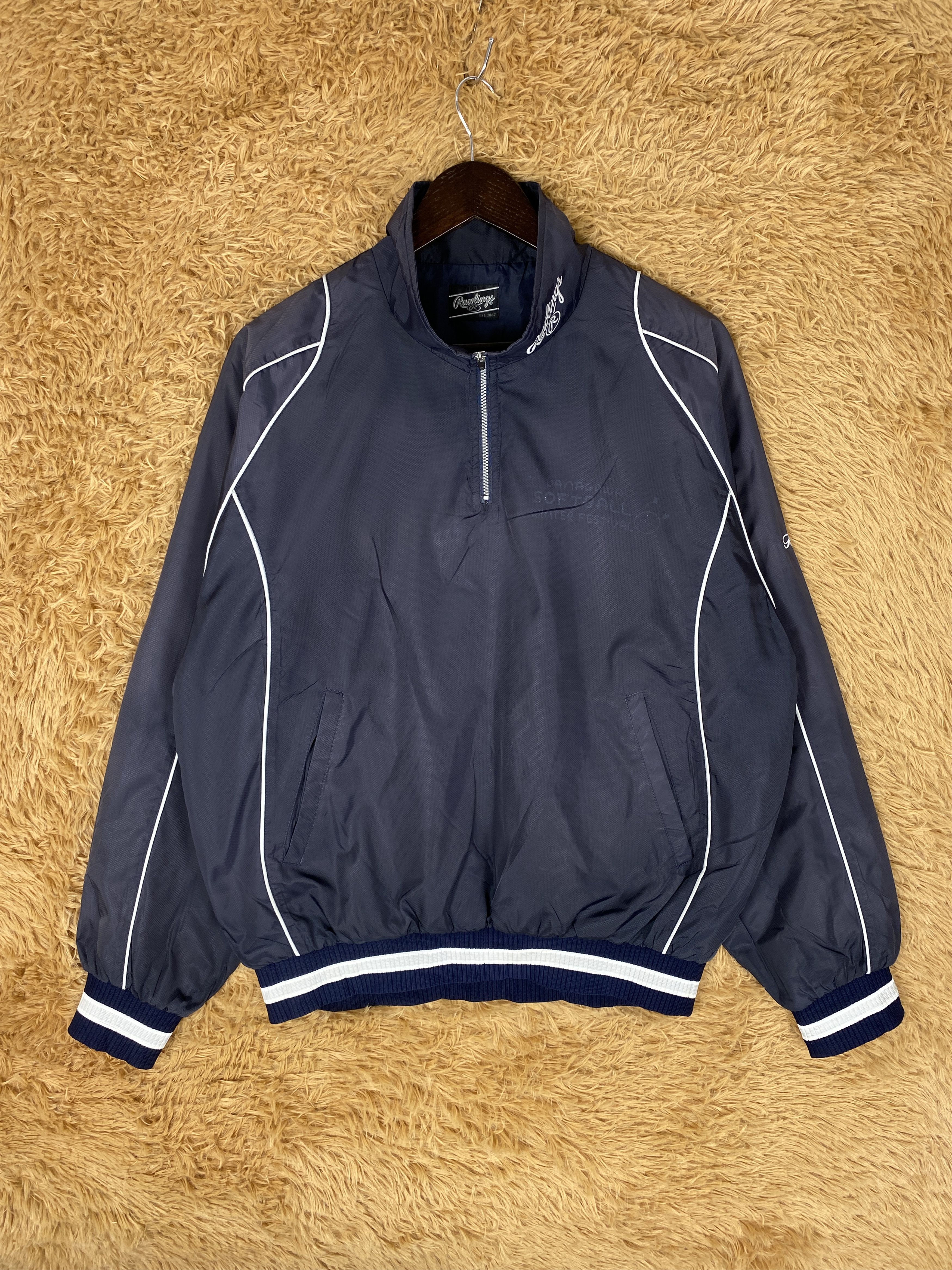 MLB Vintage Rawlings Windbreaker Jacket J2211 Size US M / EU 48-50 / 2 - 2 Thumbnail