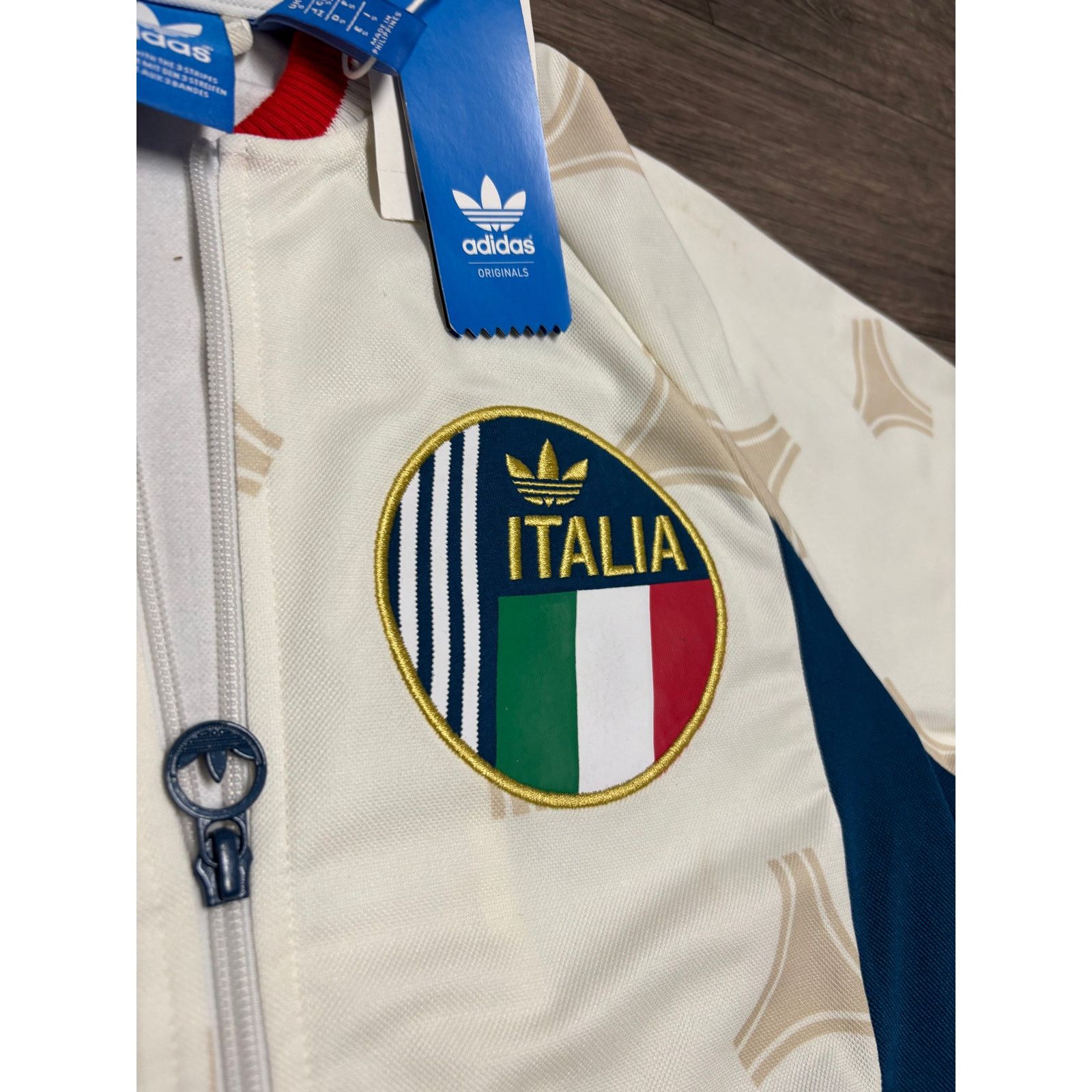 Adidas × Vintage Adidas Italia Bomber Jacket White NTW Sz S Size US S / EU 44-46 / 1 - 2 Thumbnail