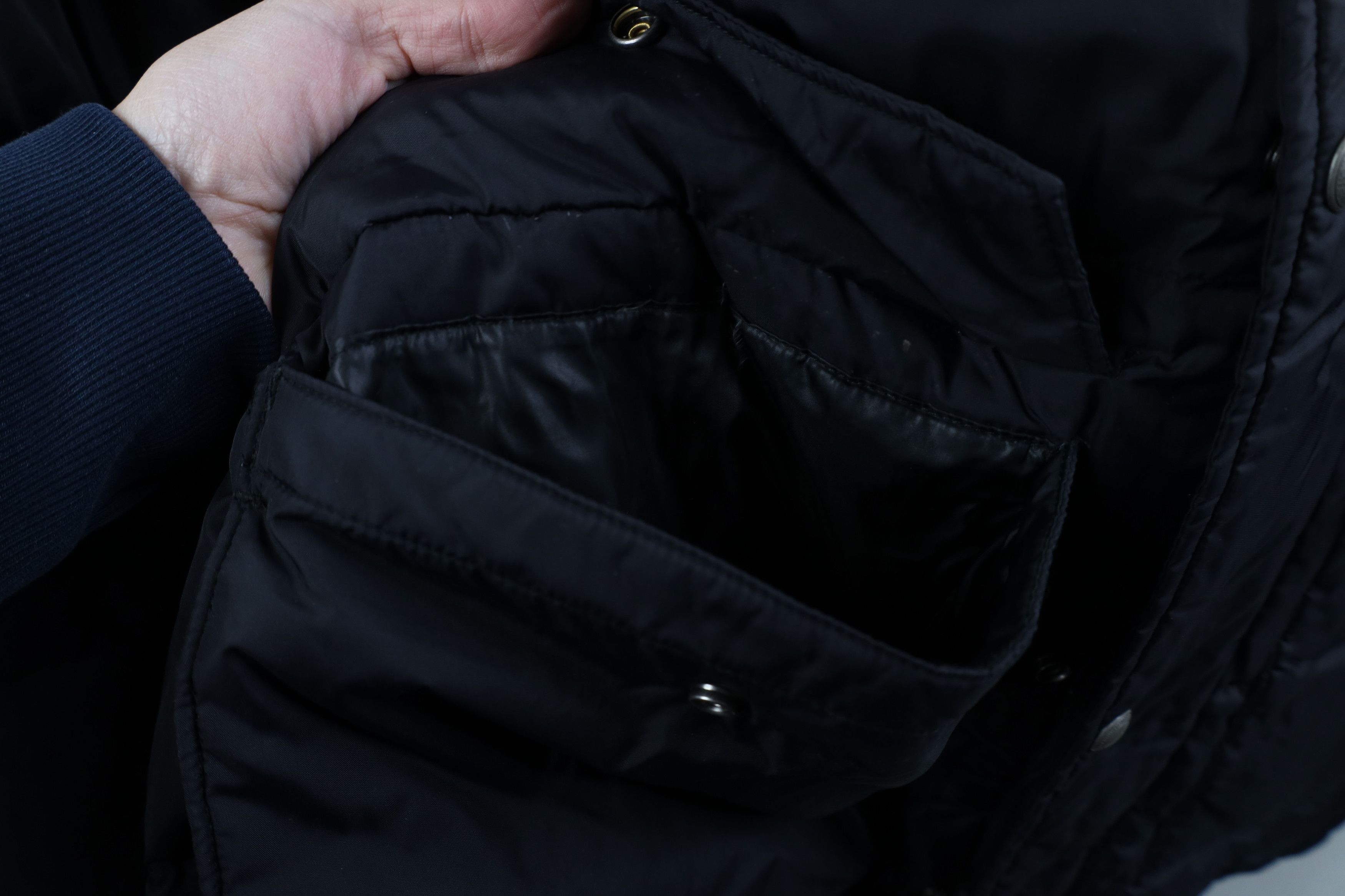 Lands' End Vintage Y2K Lands End Down Big Pocket Puffer Jacket Black Size US L / EU 52-54 / 3 - 5 Thumbnail