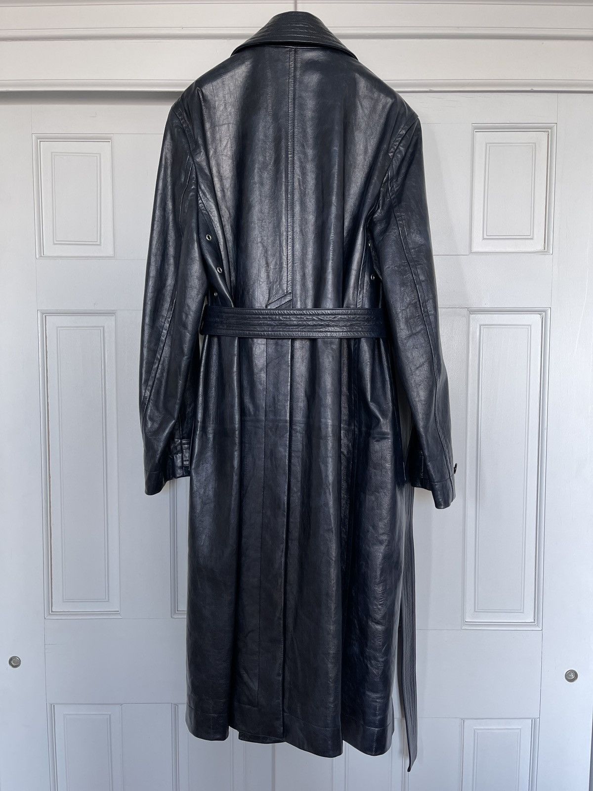 Bottega Veneta SS23 Eel Embossed Leather Trench Coat | Grailed