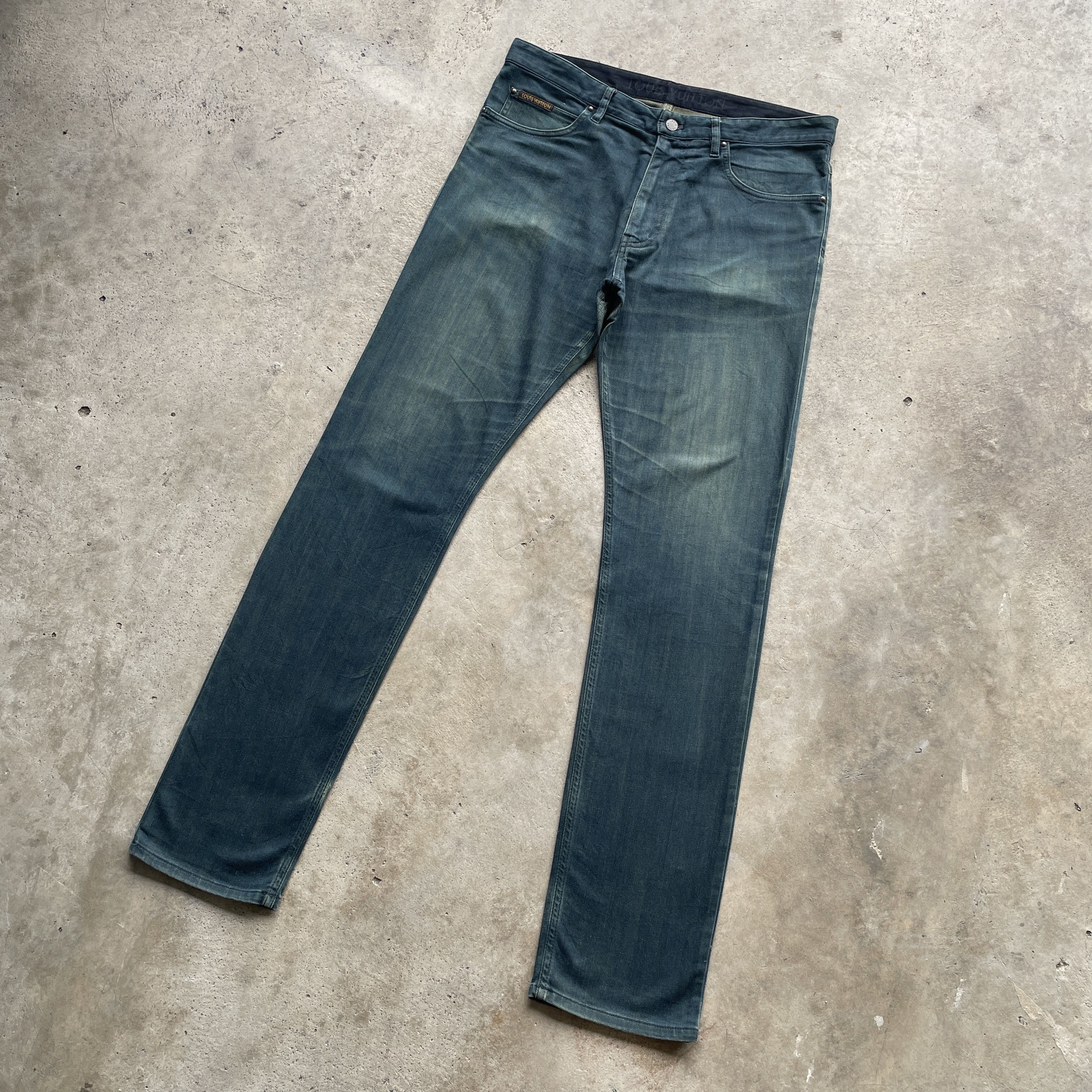 Louis Vuitton W34 VINTAGE LOUIS VUITTON (LV) FADED DENIM PANTS JEANS Size US 34 / EU 50 - 1 Thumbnail