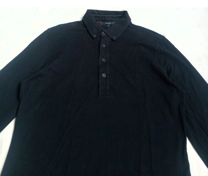 Gucci Gucci Vintage by Tom Ford Long Sleeve Polo Shirt Size US L / EU 52-54 / 3 - 4 Thumbnail