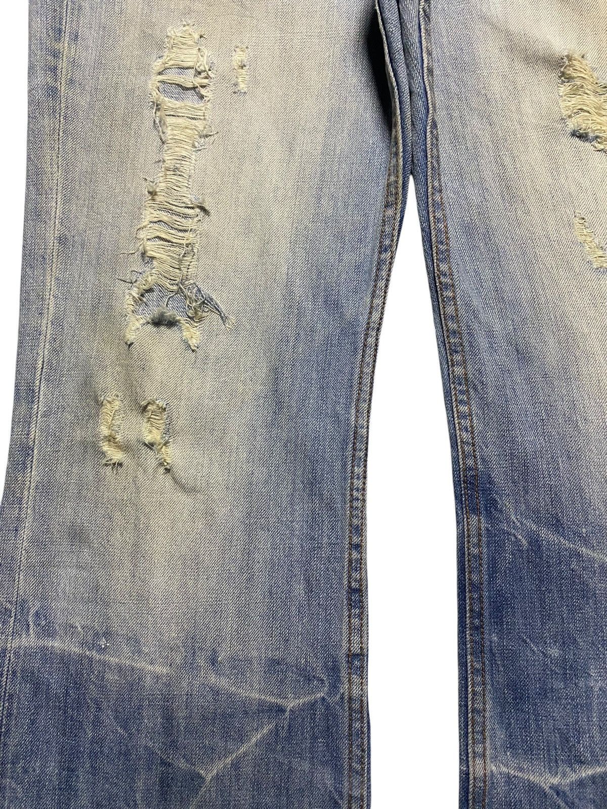Japanese Brand Distressed Denim with Silver Cros Thunder Bootcut Jeans Size US 32 / EU 48 - 7 Thumbnail