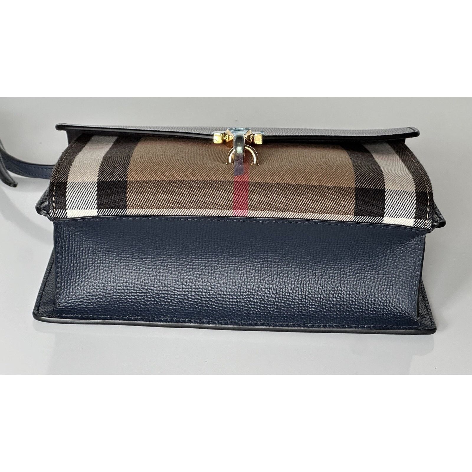 Burberry Burberry Small Macken House Check Derby Bag Blue 39972051 Size ONE SIZE - 6 Thumbnail