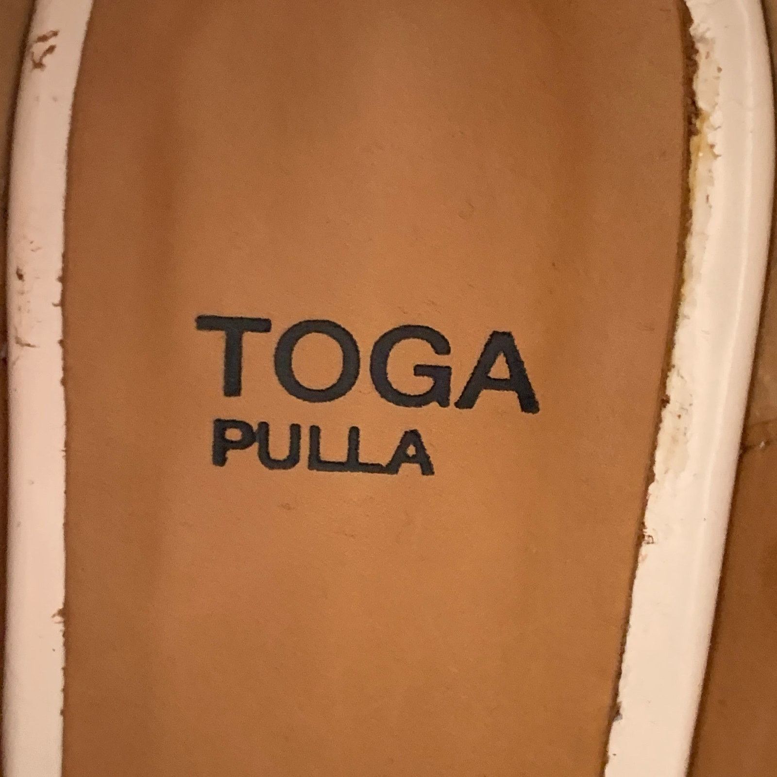 Toga Pulla White Silver Leather Pull On Western Harness Boots Size US 8.5 / IT 38.5 - 7 Thumbnail
