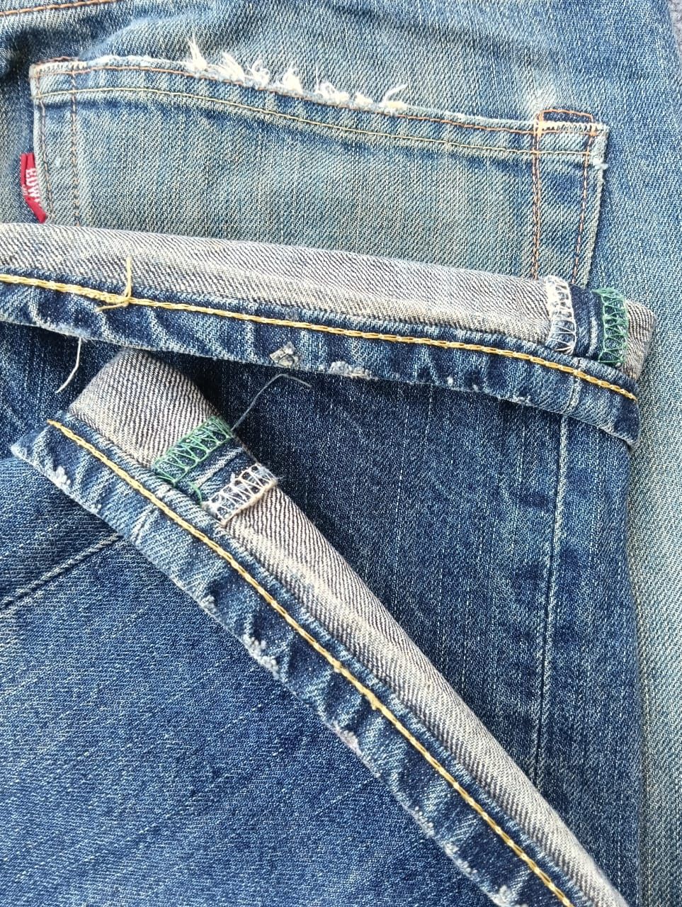 Edwin EDWIN Made In Japan Denim Jeans Vintage Wash Distressed Look Size US 33 - 10 Thumbnail