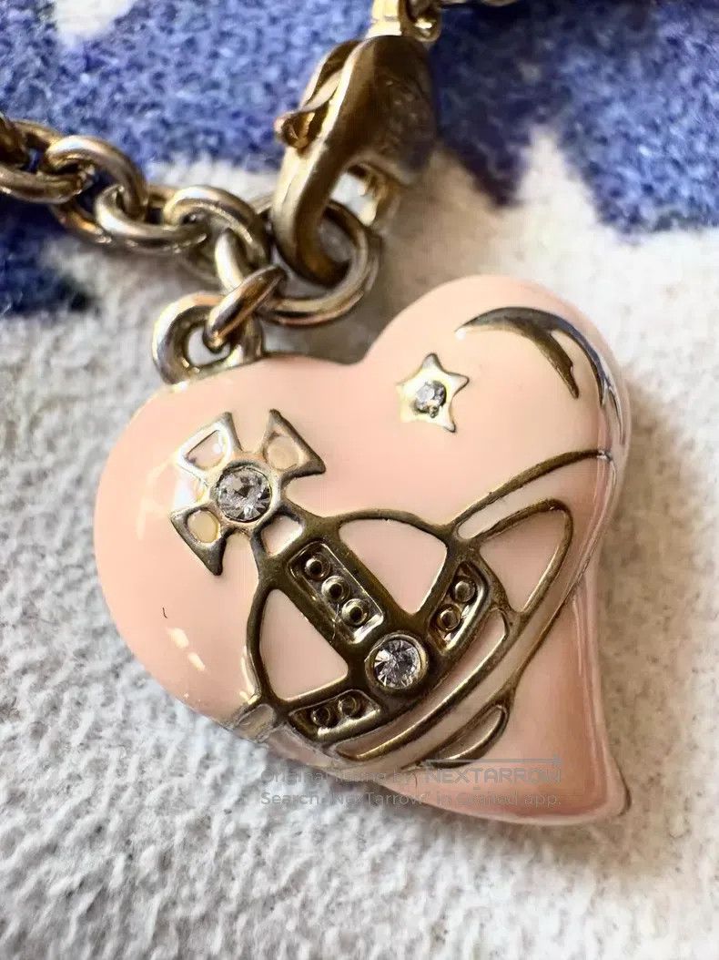 Vivienne Westwood Vivienne Westwood Pink Enamel Heart Star and Moon Bracelet Size ONE SIZE - 2 Thumbnail