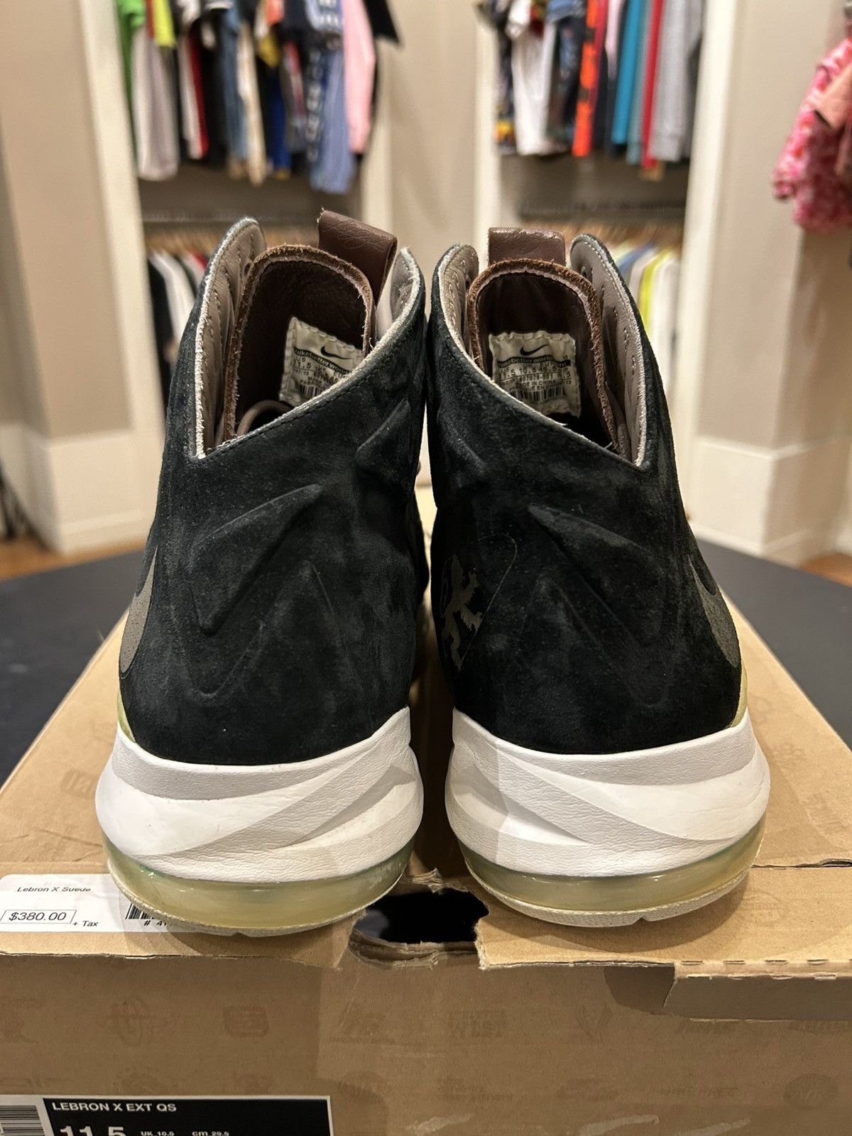 Nike Lebron X EXT ‘Black Suede’ Size US 11.5 / EU 44-45 - 3 Thumbnail