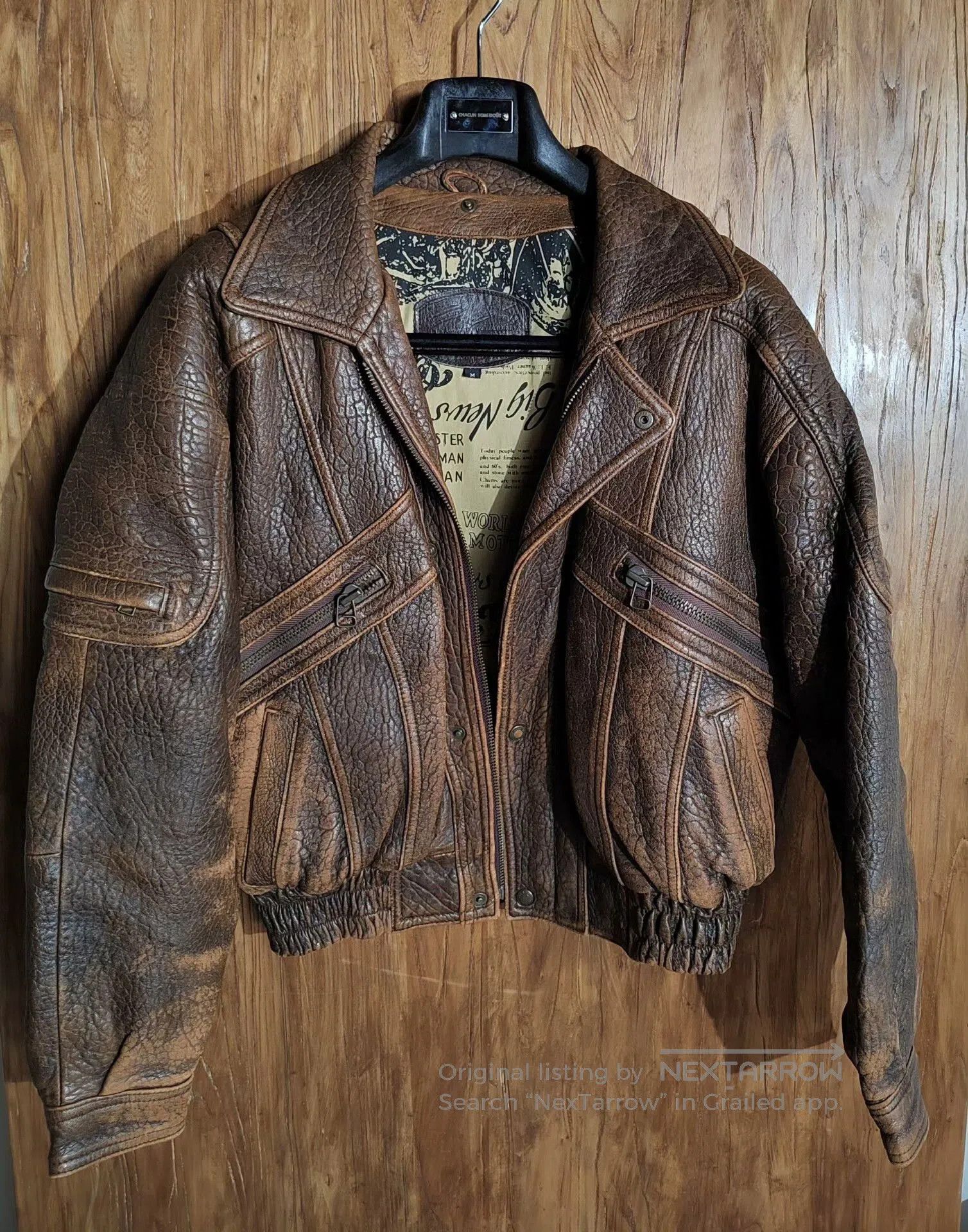 Japanese Brand Wind Armor Lambskin Flight Jacket. Size US M / EU 48-50 / 2 - 3 Thumbnail