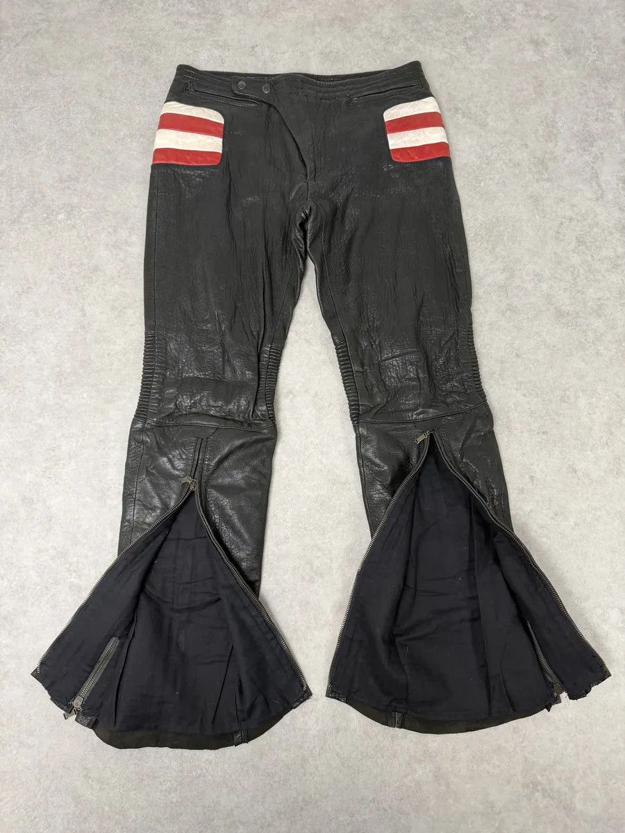 Roberto Cavalli 2000s Roberto Cavalli Biker Grain Black Leather Pants Size US 30 / EU 46 - 11 Thumbnail
