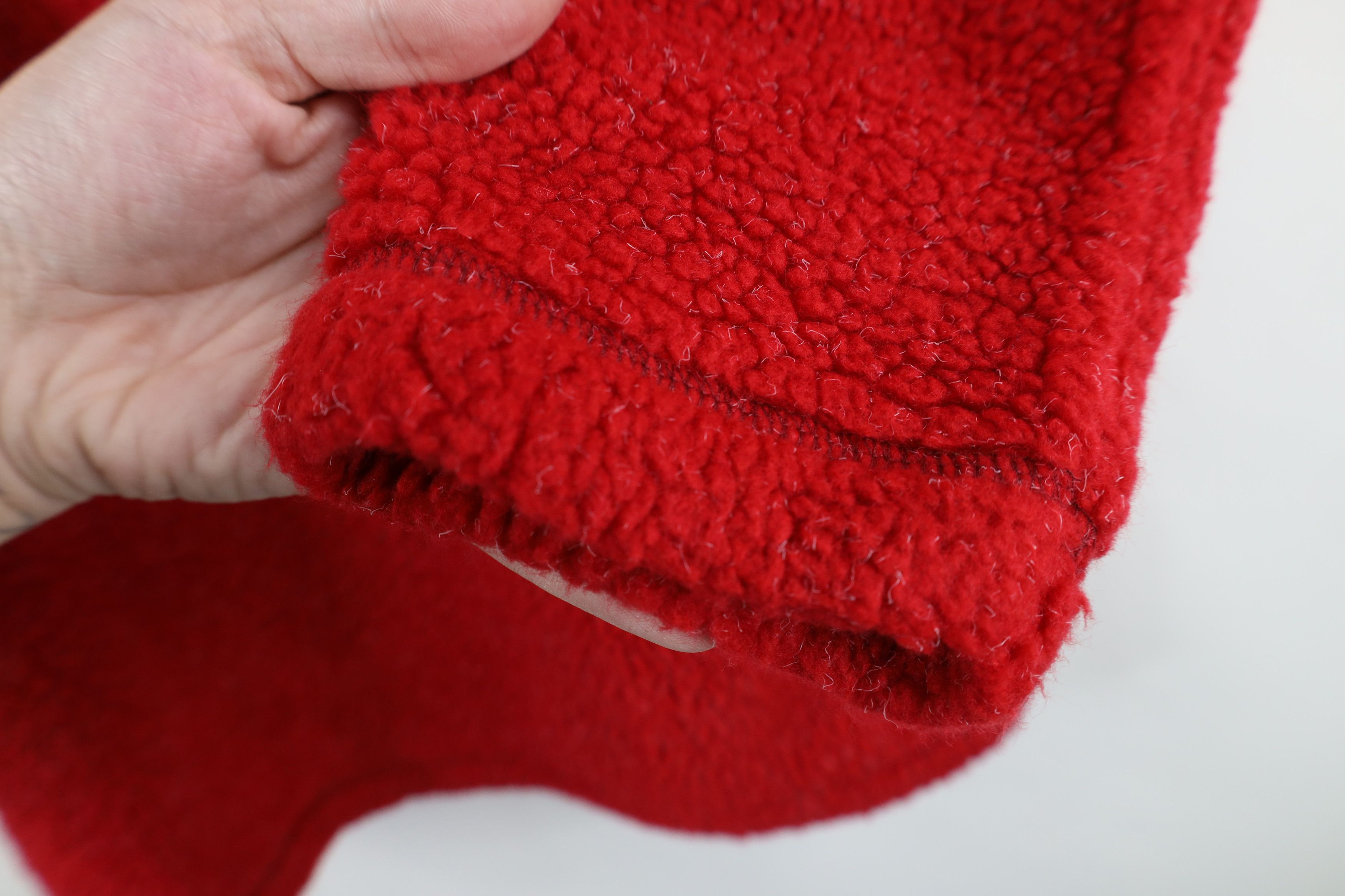 Vintage Vintage 90s Streetwear Deep Pile Fleece Sweater Red USA Size M / US 6-8 / IT 42-44 - 5 Thumbnail