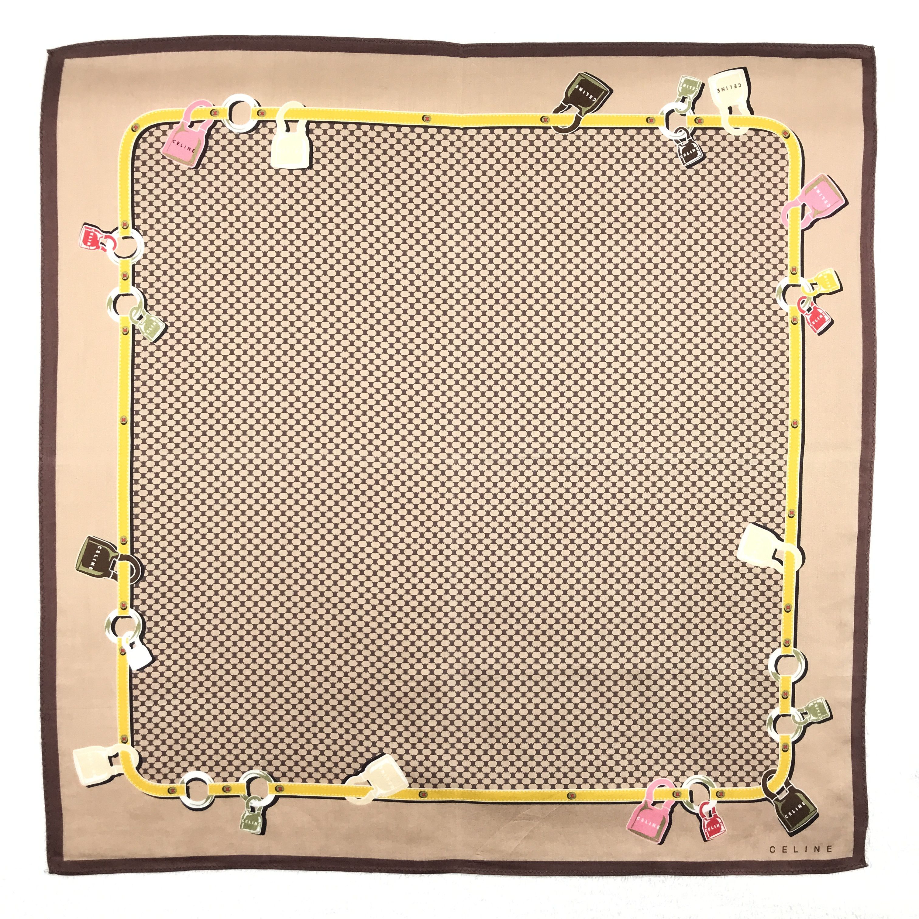 Celine × Vintage Vintage Celine Monogram Bandana Neckerchief Handkerchief Size ONE SIZE - 1 Thumbnail