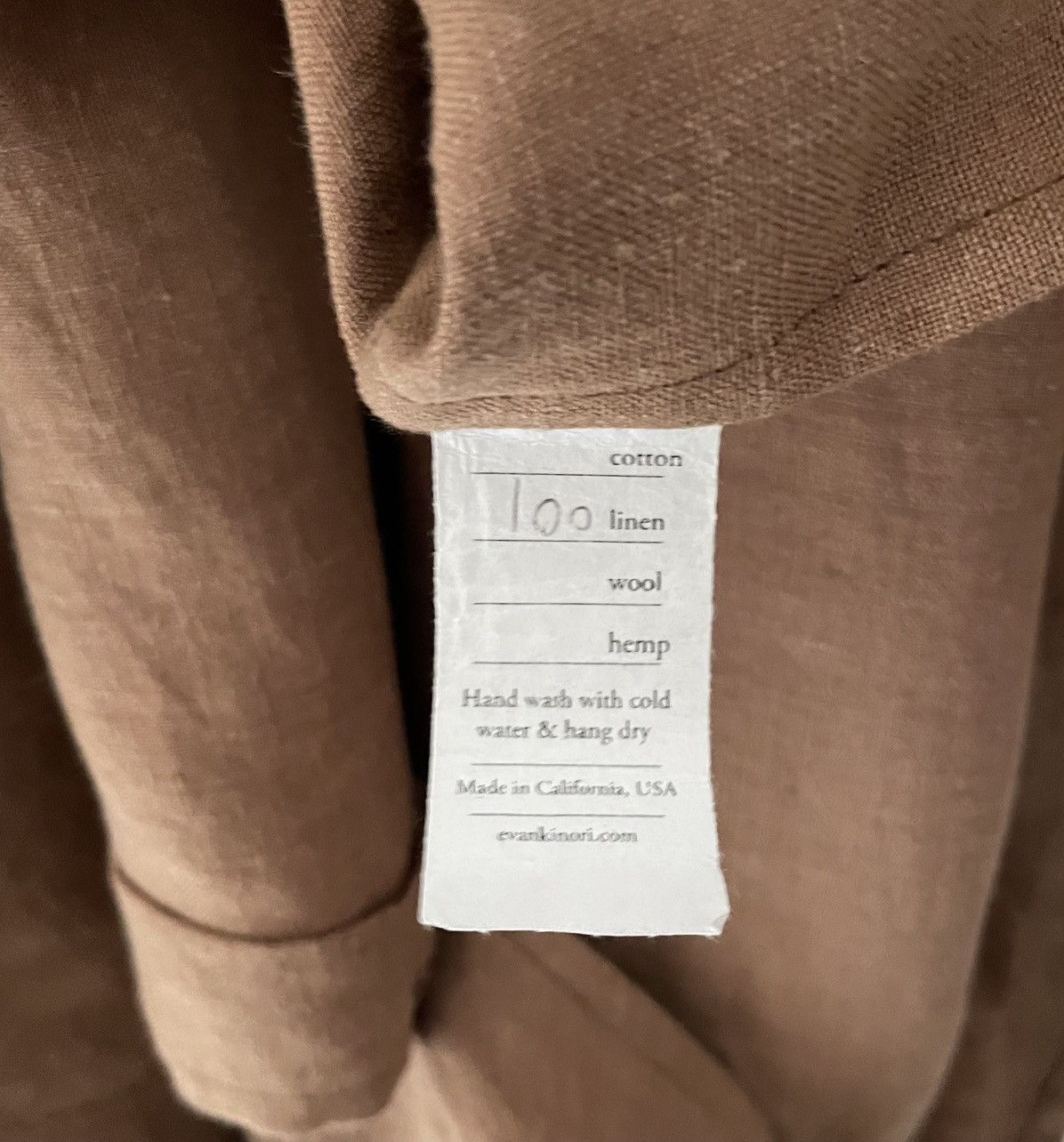 Two Pocket Shirt Evan Kinori In Linen Size L in Beige, Men's — image 6 of 6