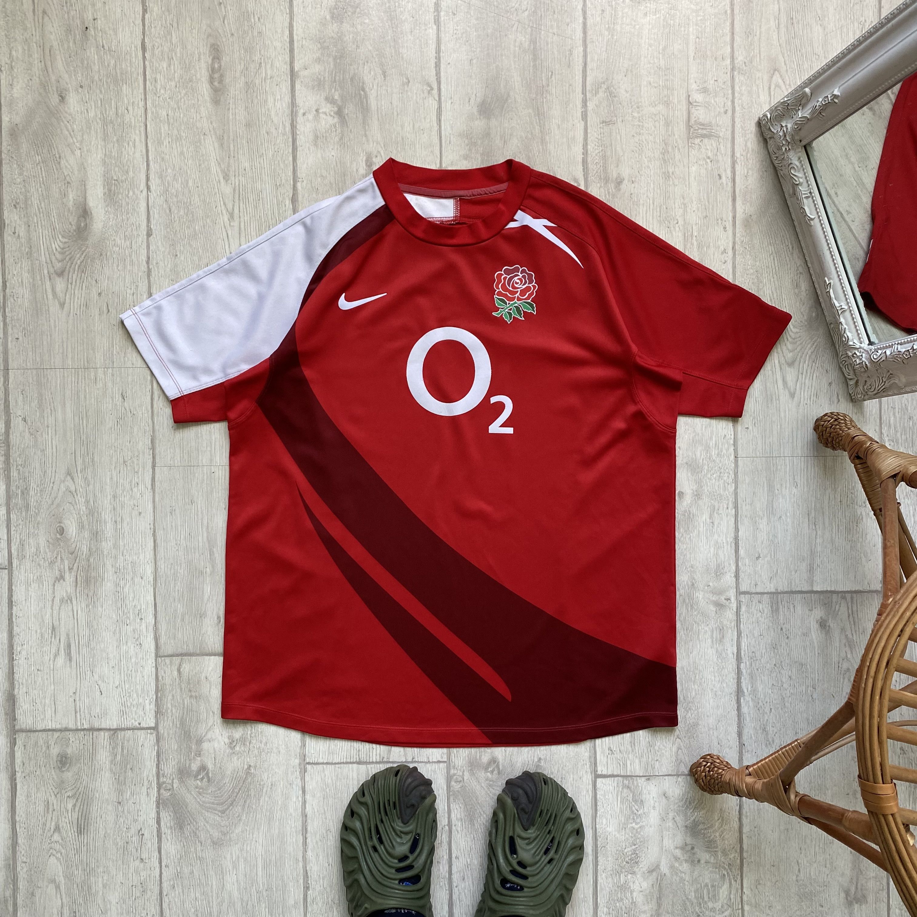 Nike 🏈 Vintage Nike England Rugby Jersey Tee Drill blockore Size US L / EU 52-54 / 3 - 1 Thumbnail
