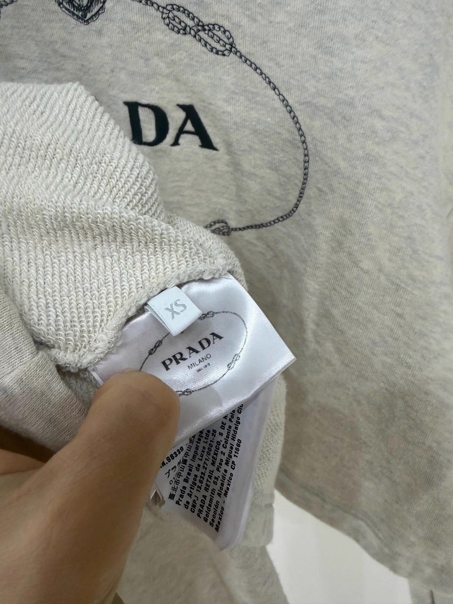 Prada Prada Oatmeal Classic Logo Hoodie XS Oversized Soft Feel Size XS / US 0-2 / IT 36-38 - 5 Thumbnail