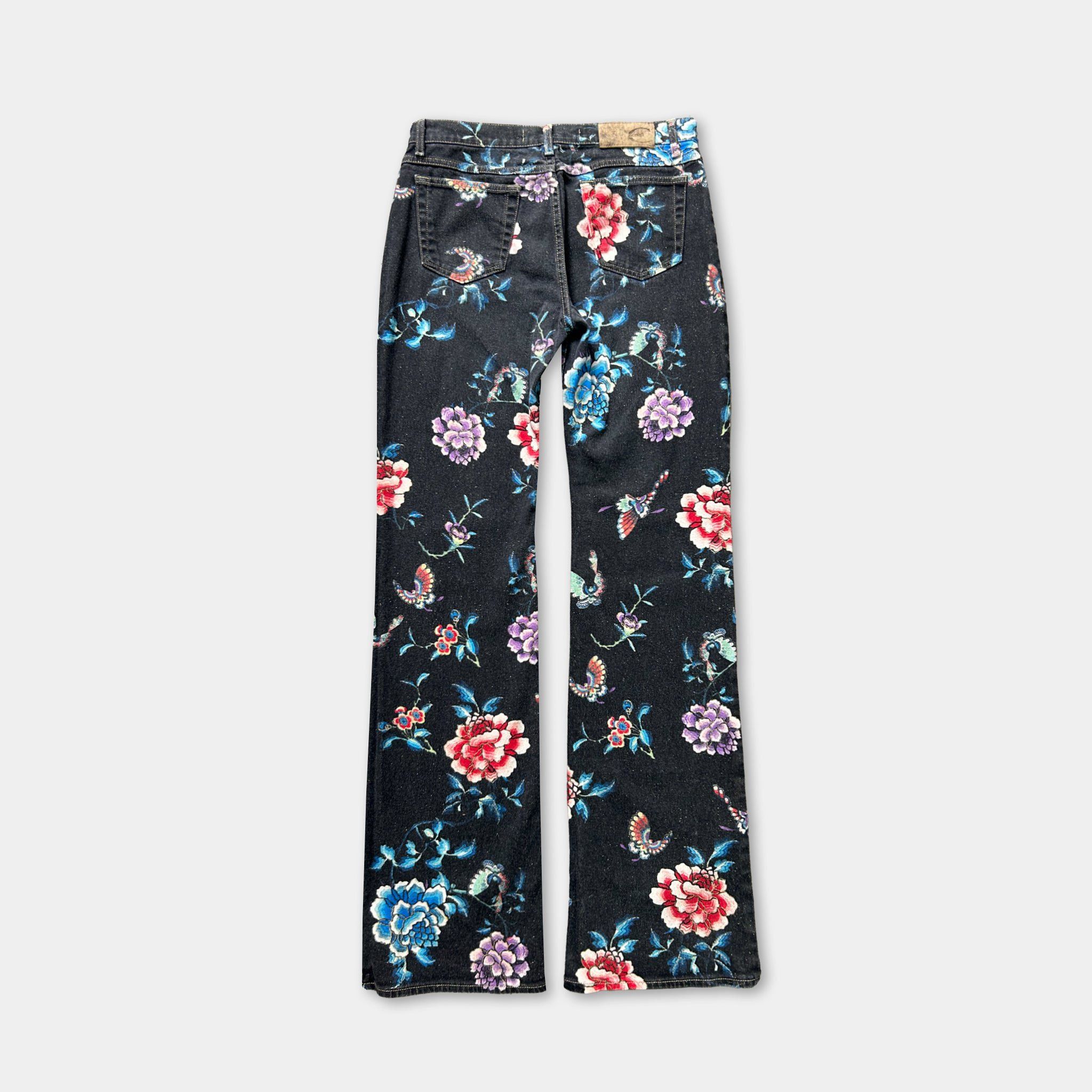 Just Cavalli Just Cavalli Floral Glitter Flare Pants Size 26" / US 2 / IT 38 - 5 Thumbnail